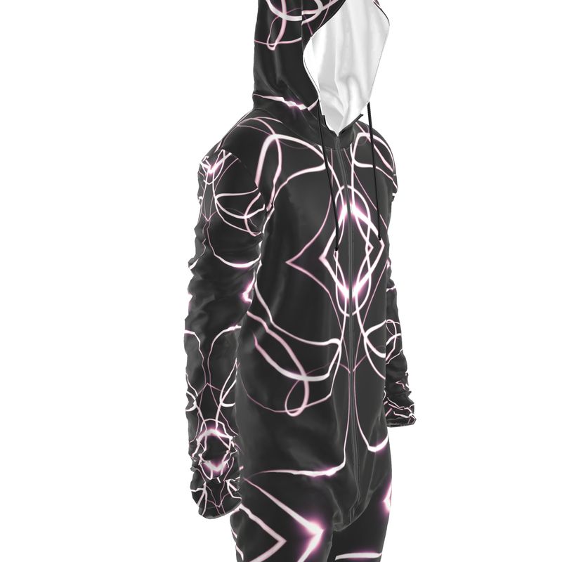 UNTITLED x Indira Cesarine "Lumière" Series Black and Pink Kaleidoscopic Hazmat Jumpsuit - Limited Edition