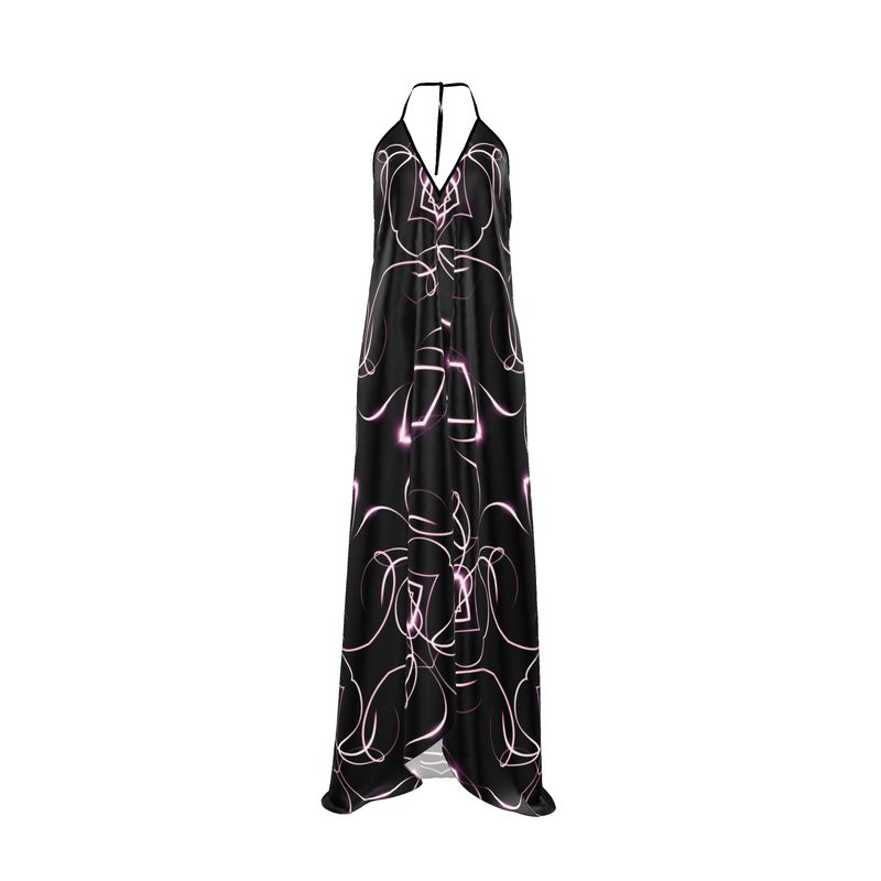 UNTITLED x Indira Cesarine "Lumière" Series Black and Pink Halter Dress - Limited Edition