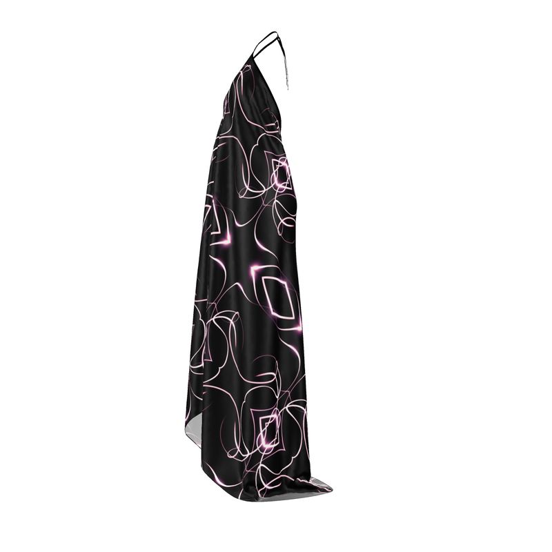 UNTITLED x Indira Cesarine "Lumière" Series Black and Pink Halter Dress - Limited Edition