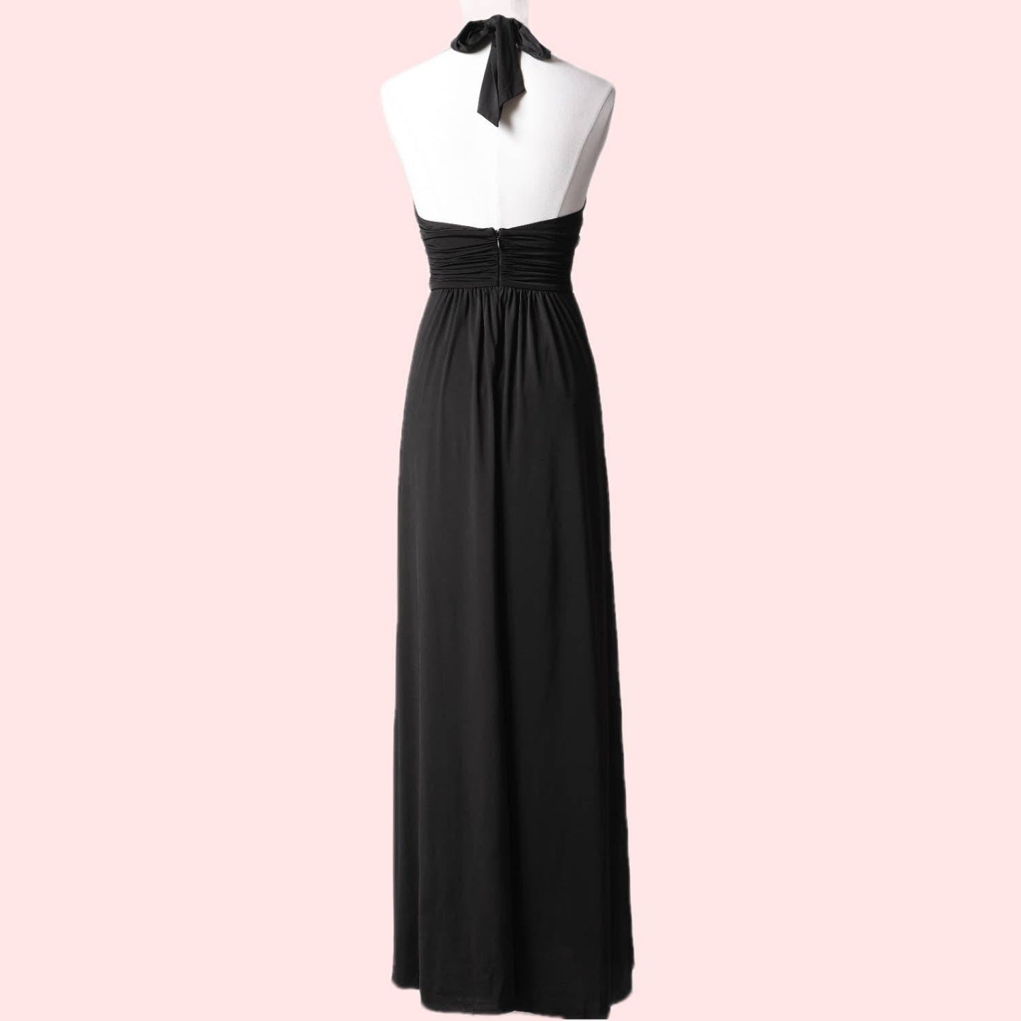 BCBGMAXAZRIA Black Halter Maxi Dress