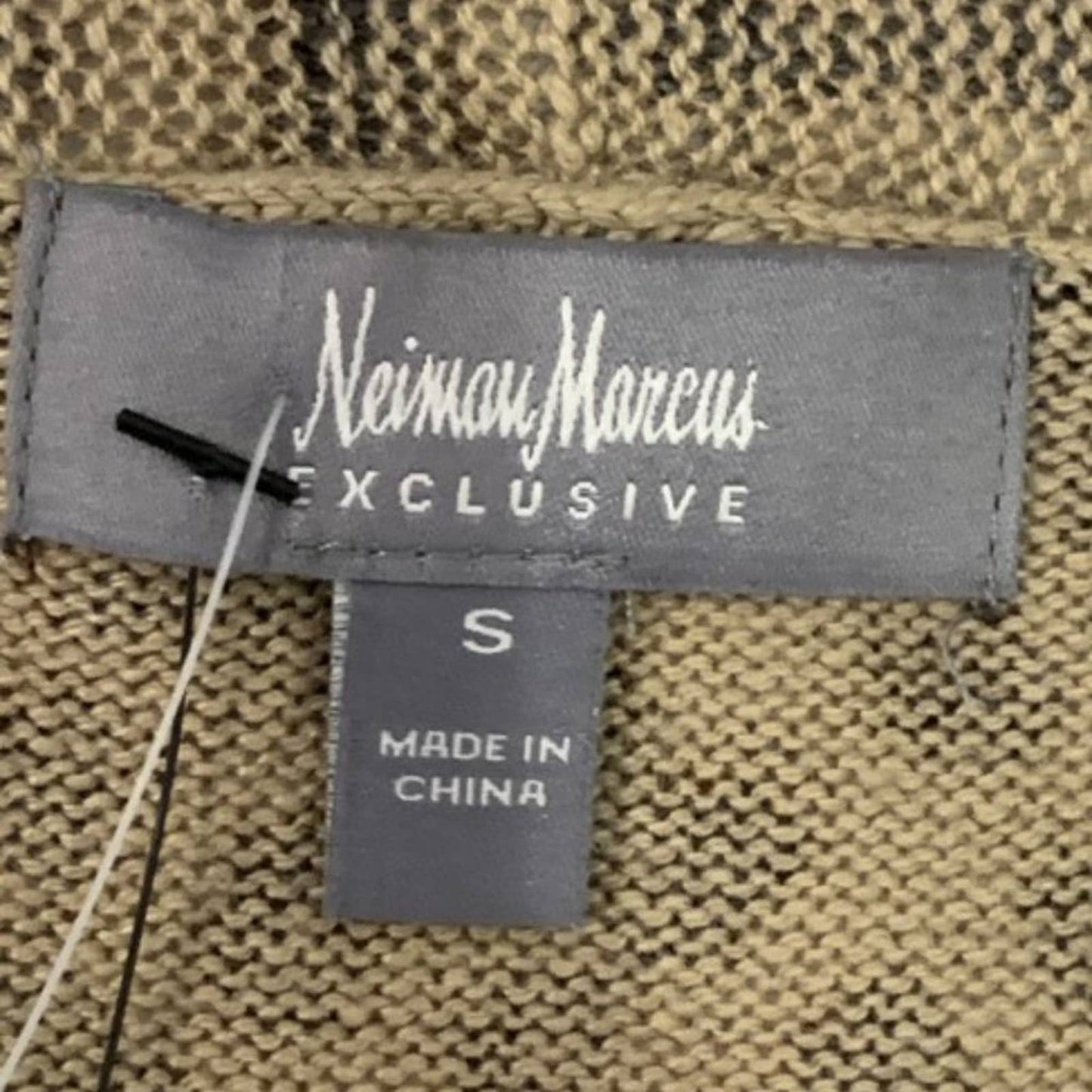 NEIMAN MARCUS Cheetah Print Open-Front Sweater Vest