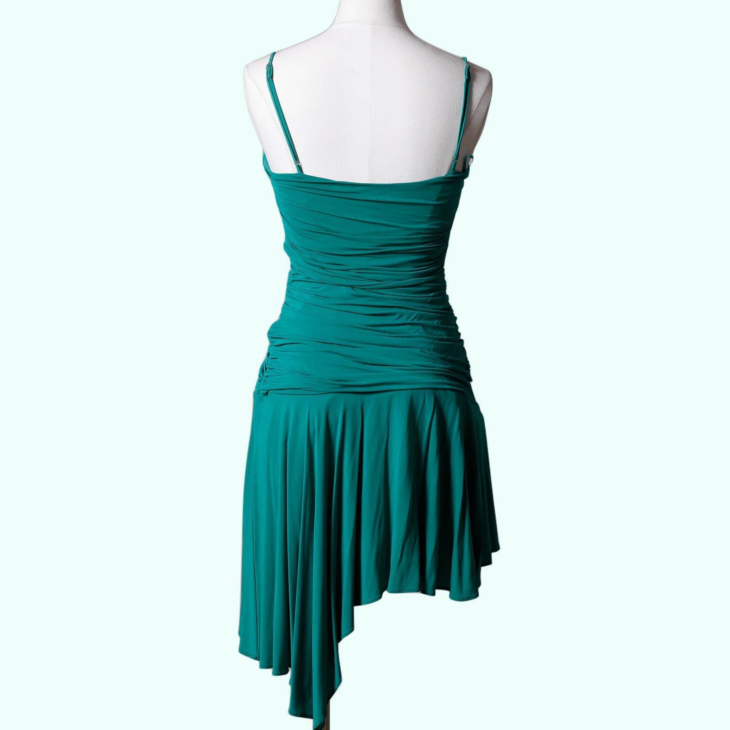 BCBGMAXAZRIA Turquoise Ruched Dress