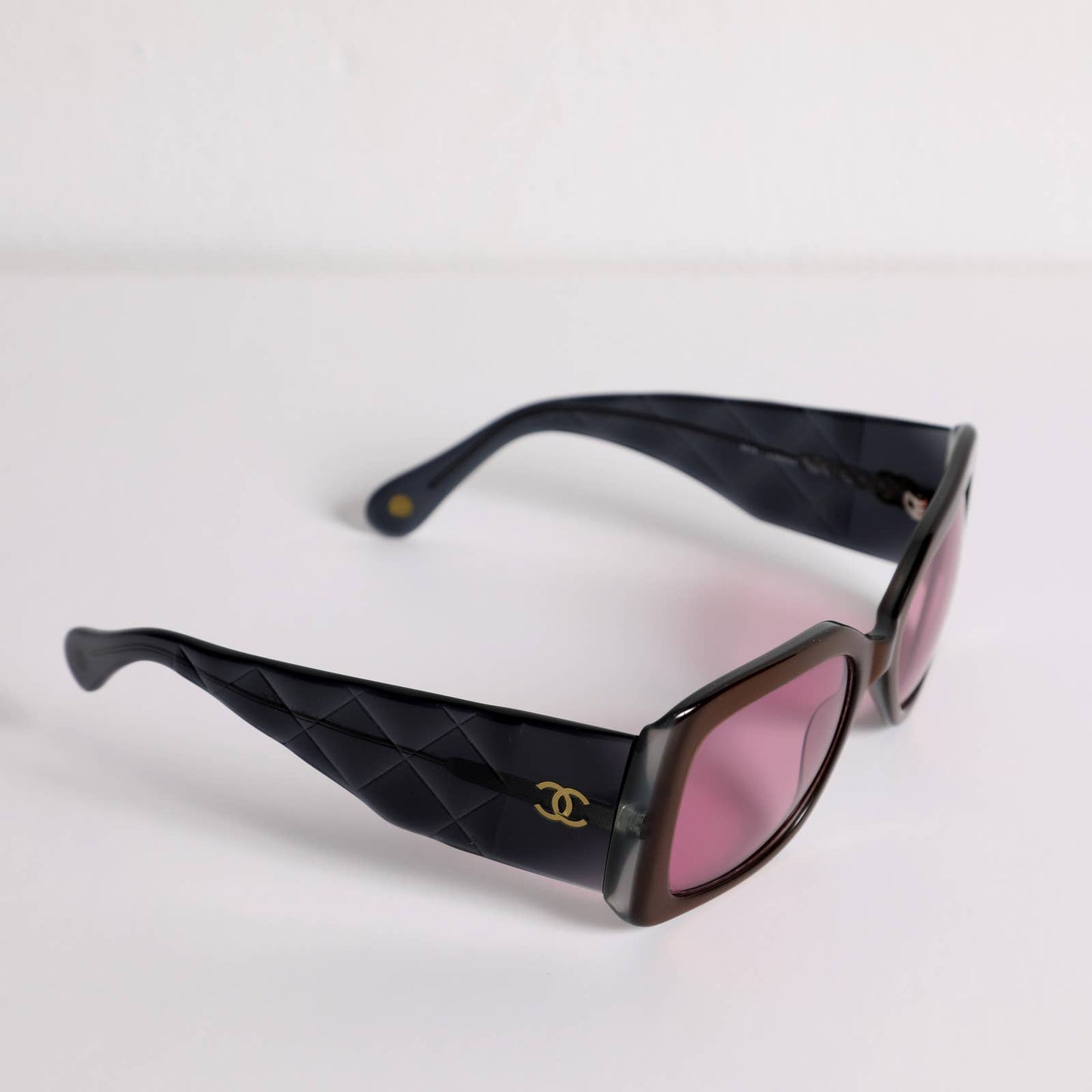 CHANEL Women's Sunglasses 5019 Quilted Pink Black Frames CC Logo