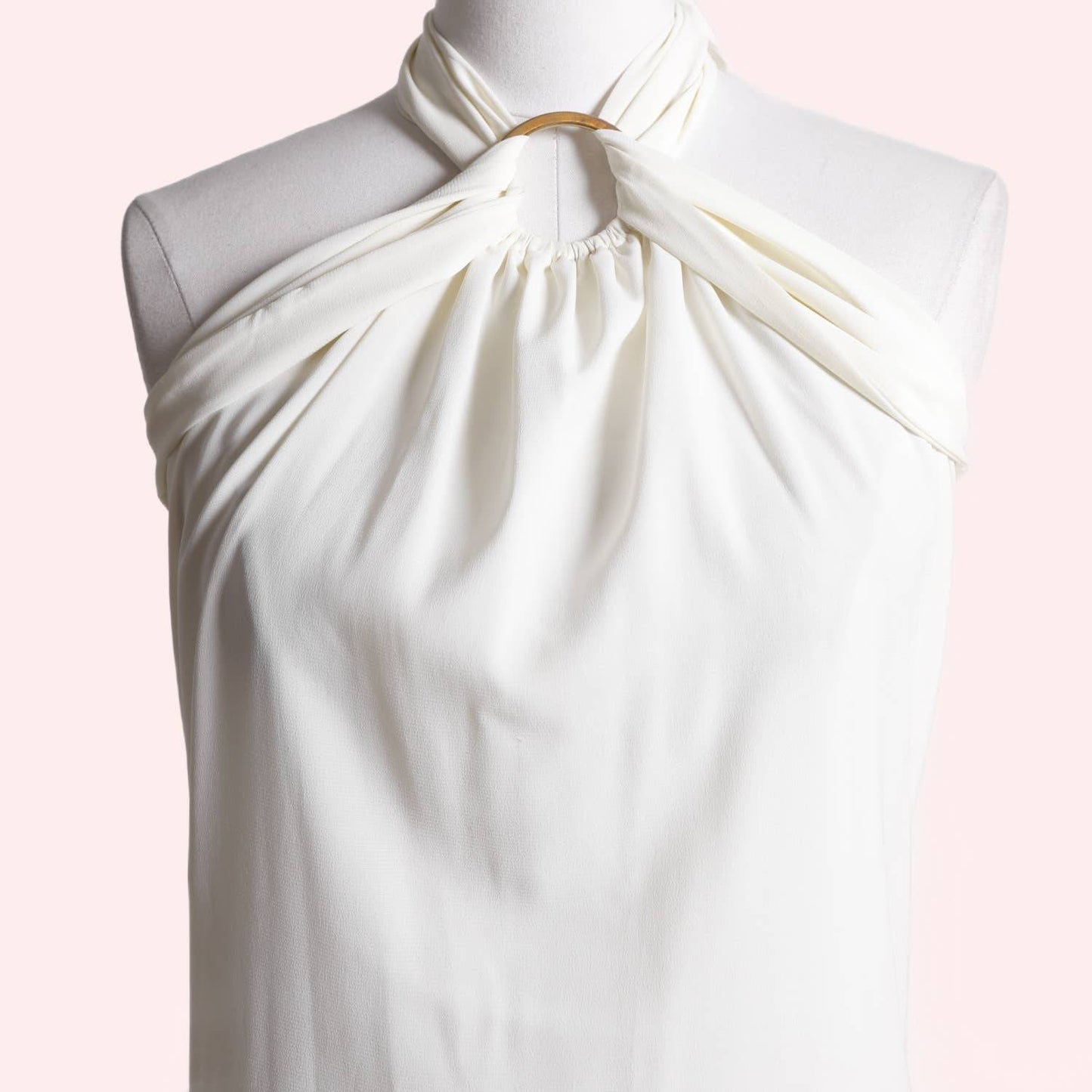 ADELE FADO White Halter Mini Dress