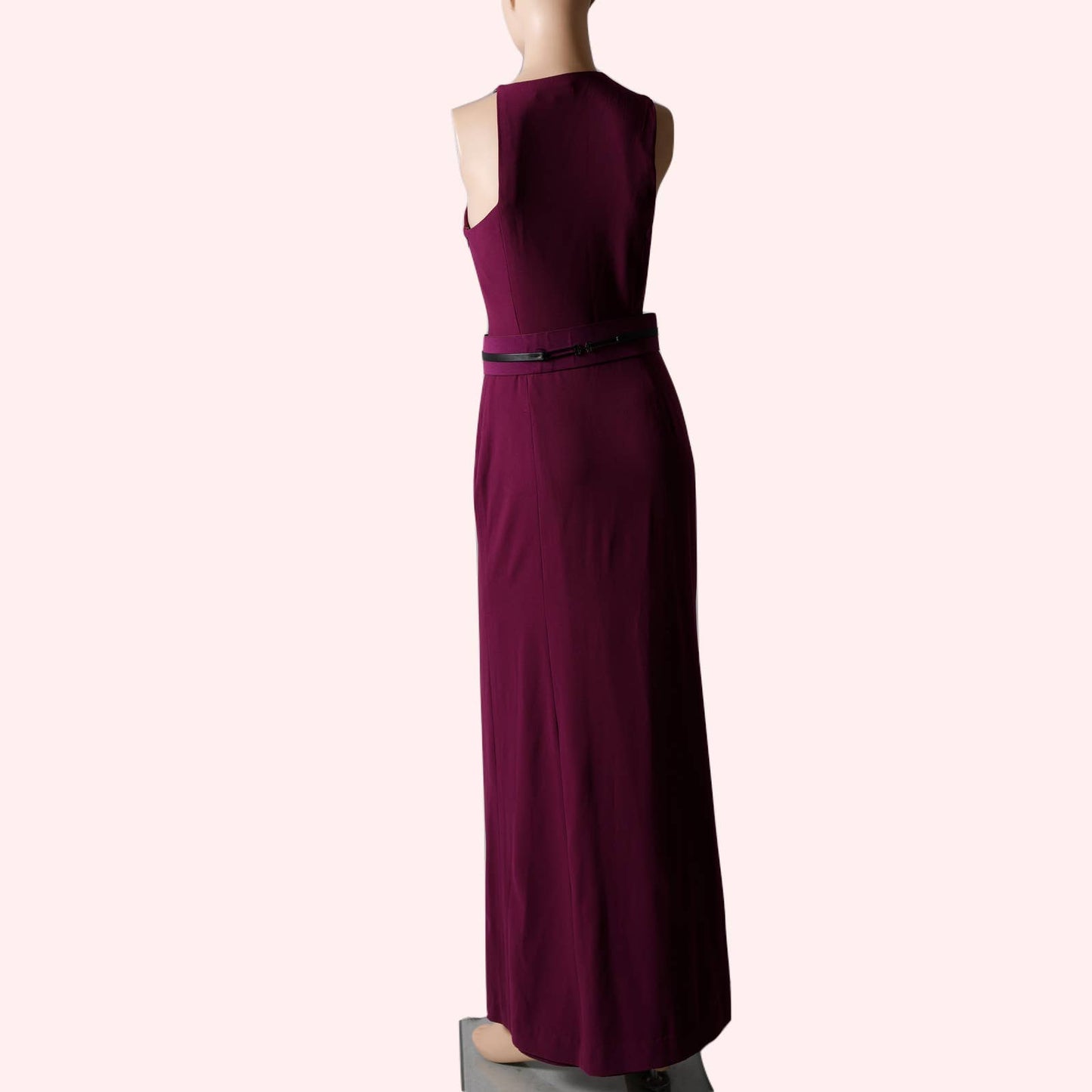 HALSTON HERITAGE Magenta Sleeveless Maxi Dress