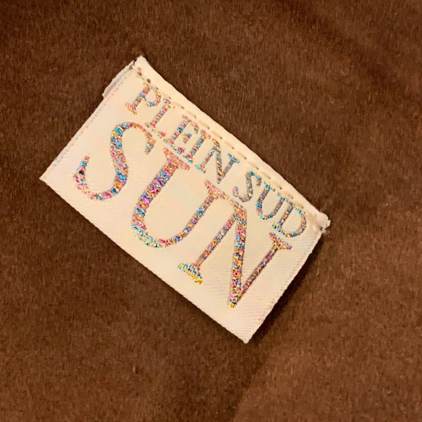 PLEIN SUD SUN Brown Suede Zebra Print Top and Skirt Set