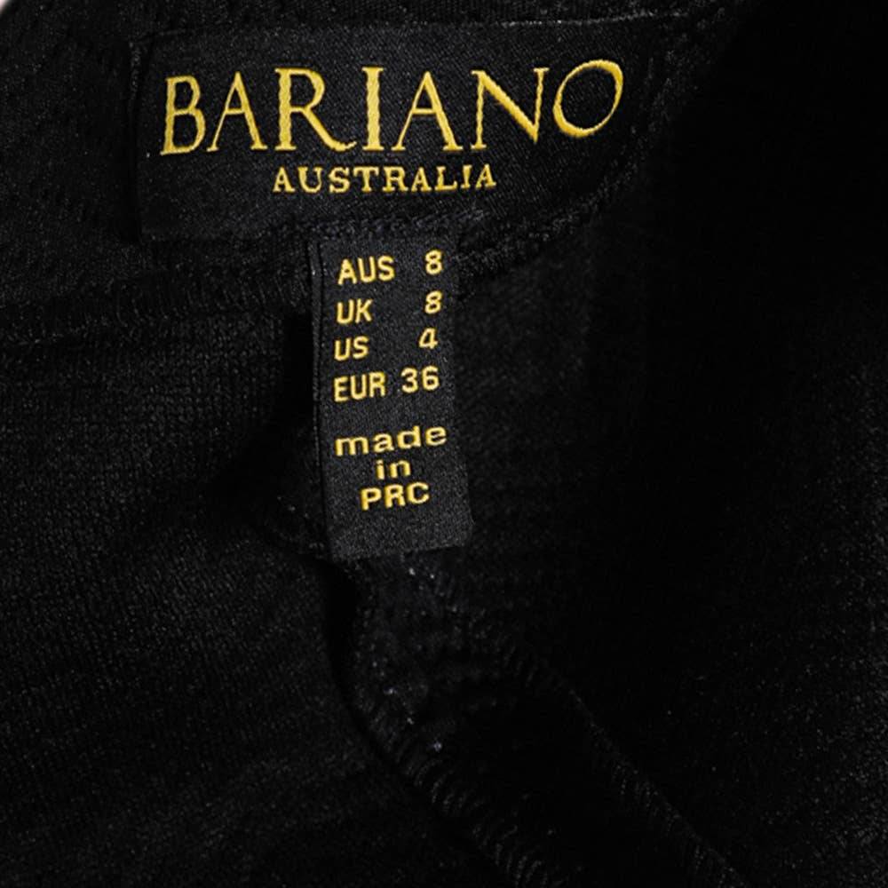 BARIANO Black Cut Out Dress with Gold Details