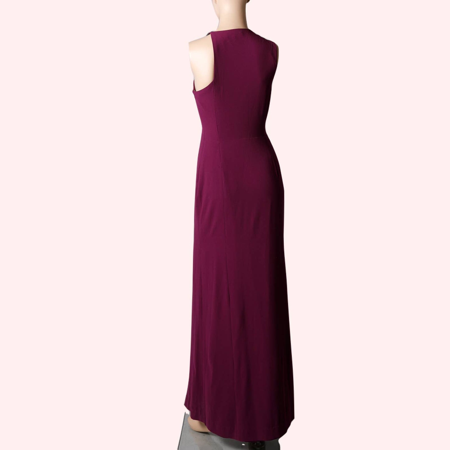 HALSTON HERITAGE Magenta Sleeveless Maxi Dress