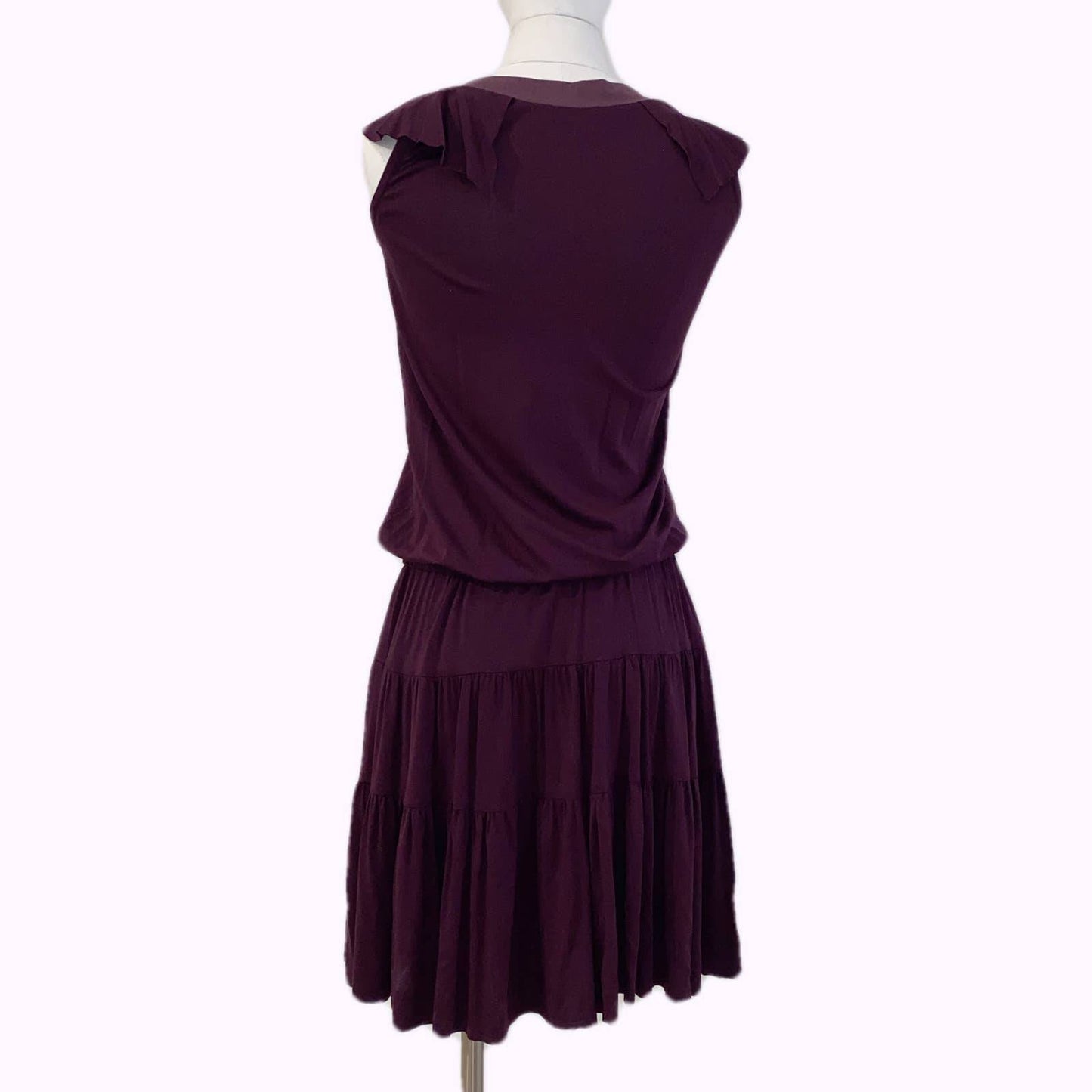 SANDRO Purple and Gold Embellished Dress