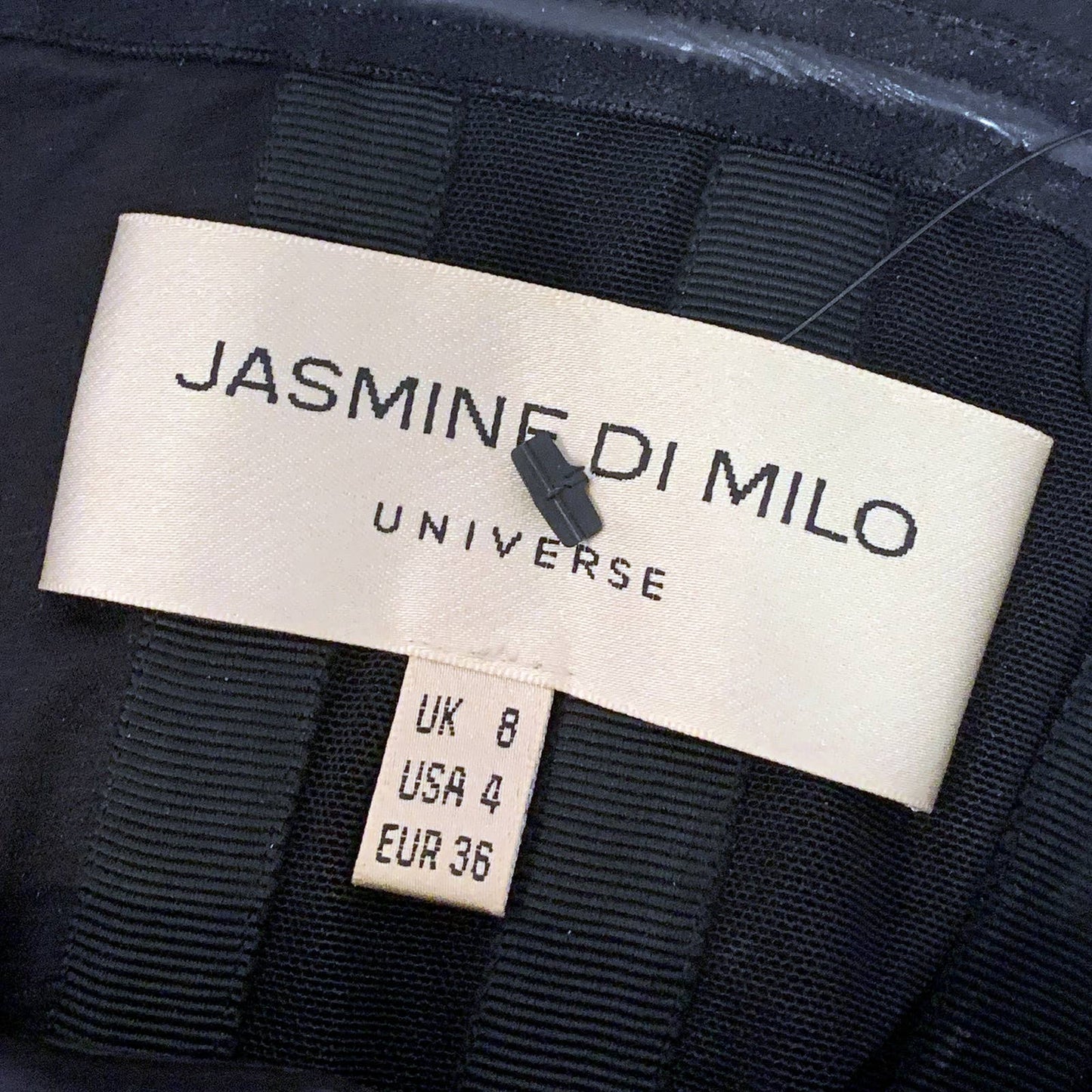 JASMINE DI MILO Black Strapless Silk Cocktail Dress