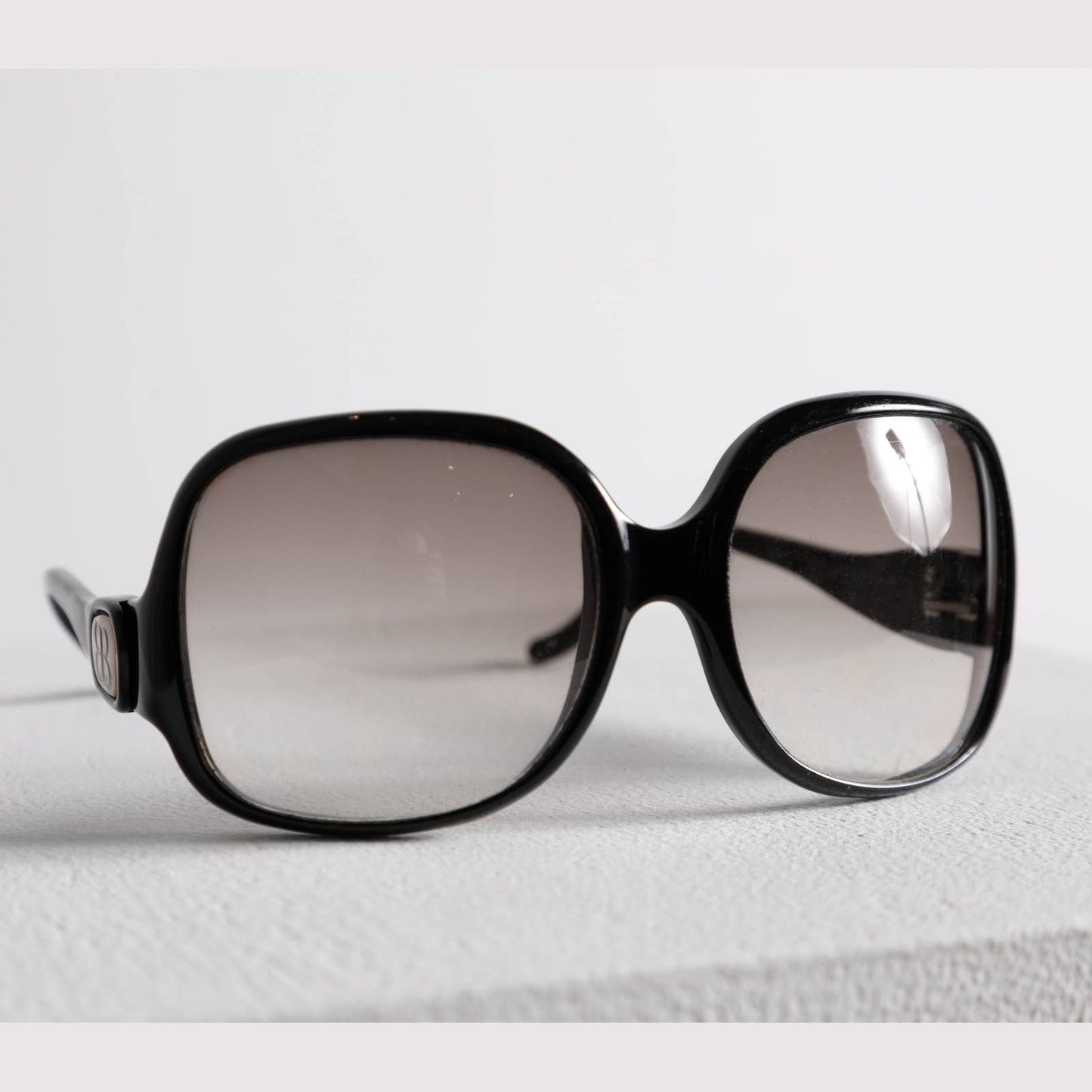 BALENCIAGA Black Framed Retro Style Sunglasses