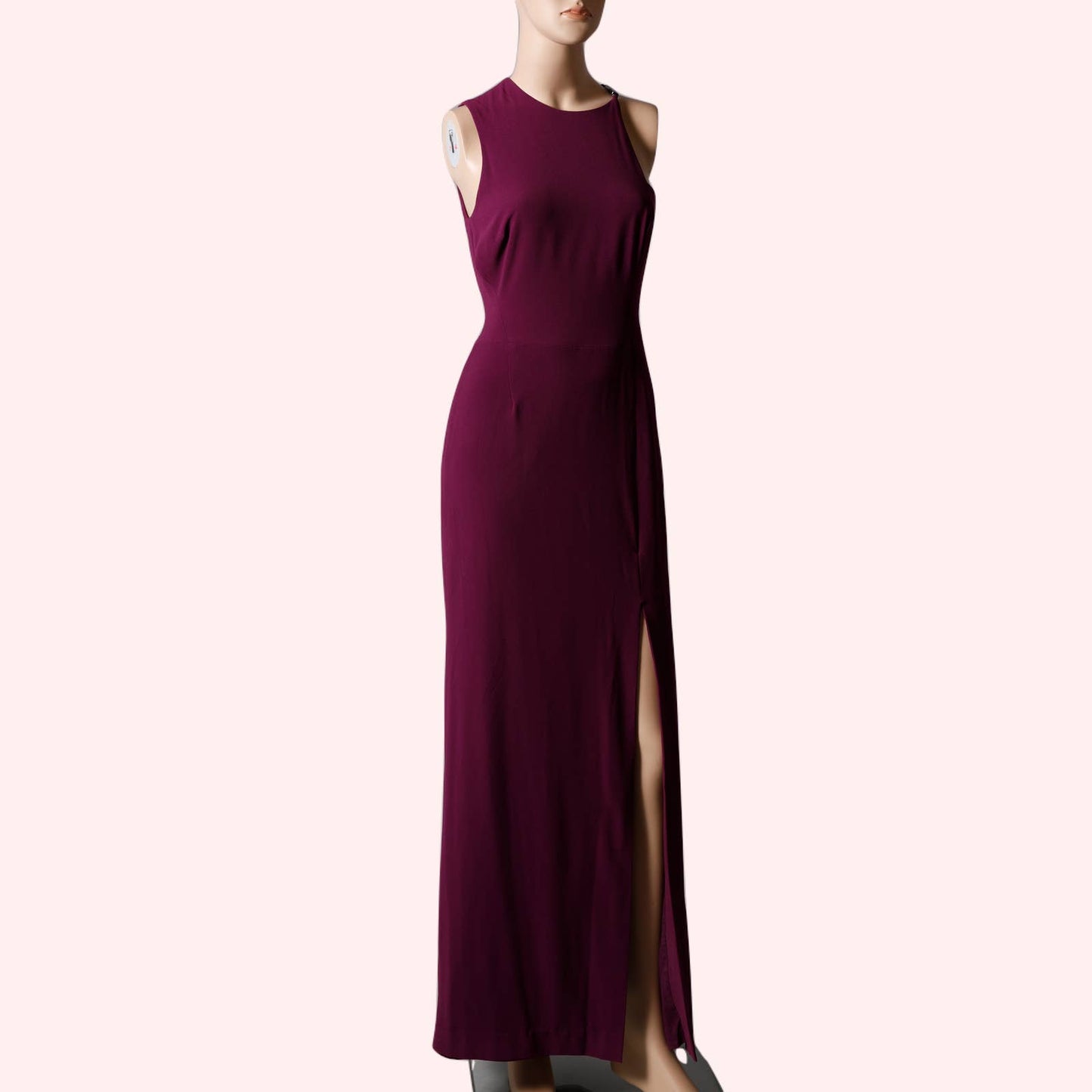HALSTON HERITAGE Magenta Sleeveless Maxi Dress