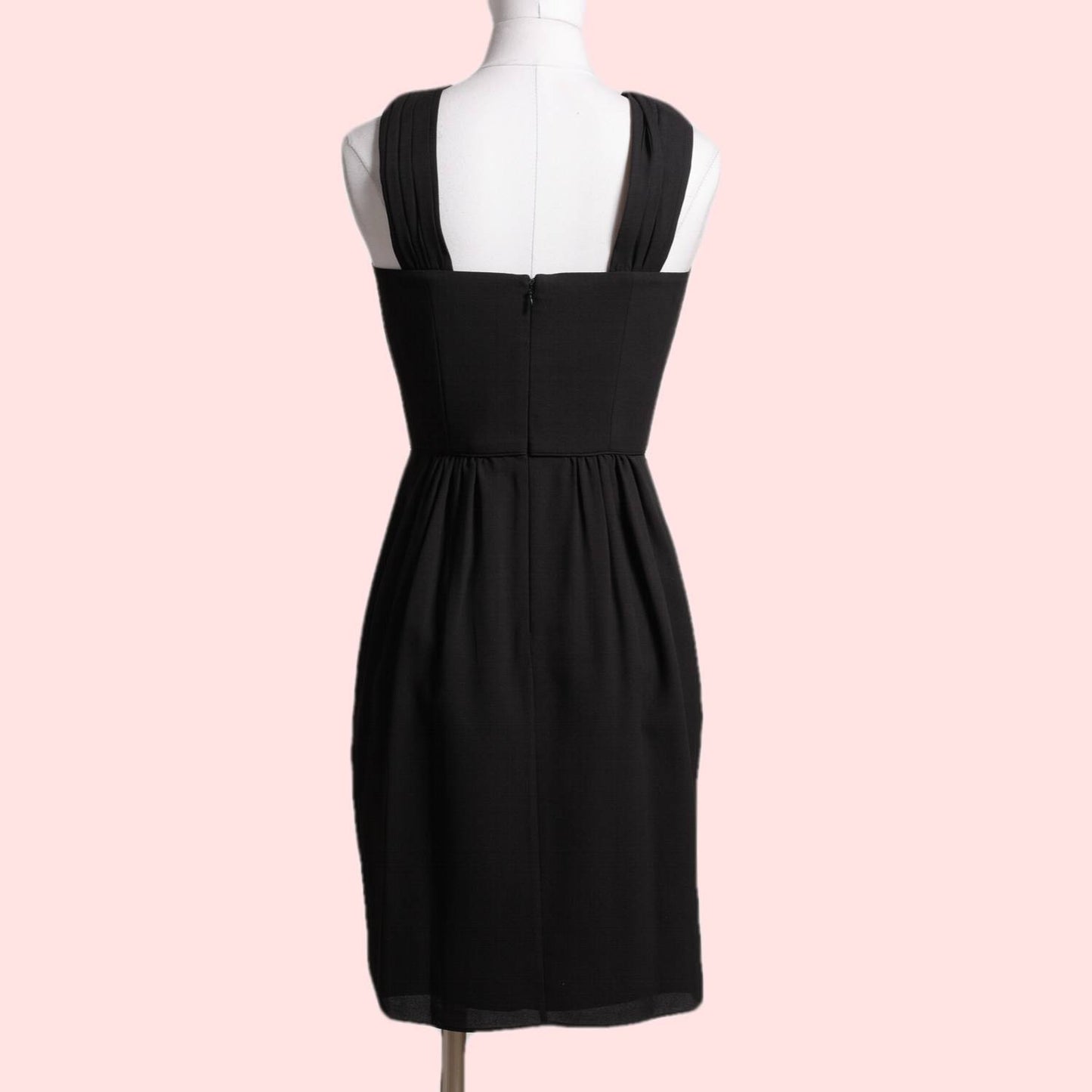 SHOSHANNA Black Dress with Pleated Details