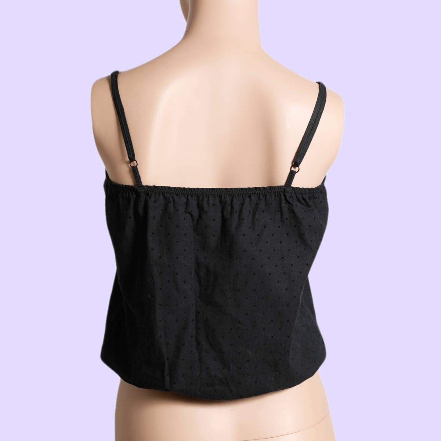 JOSEPH Black Polka Dot Cropped Tank Top