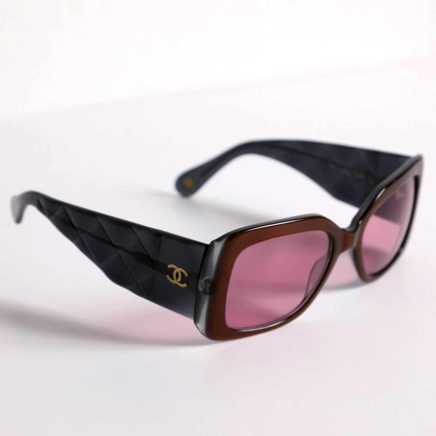 CHANEL Women's Sunglasses 5019 Quilted Pink Black Frames CC Logo