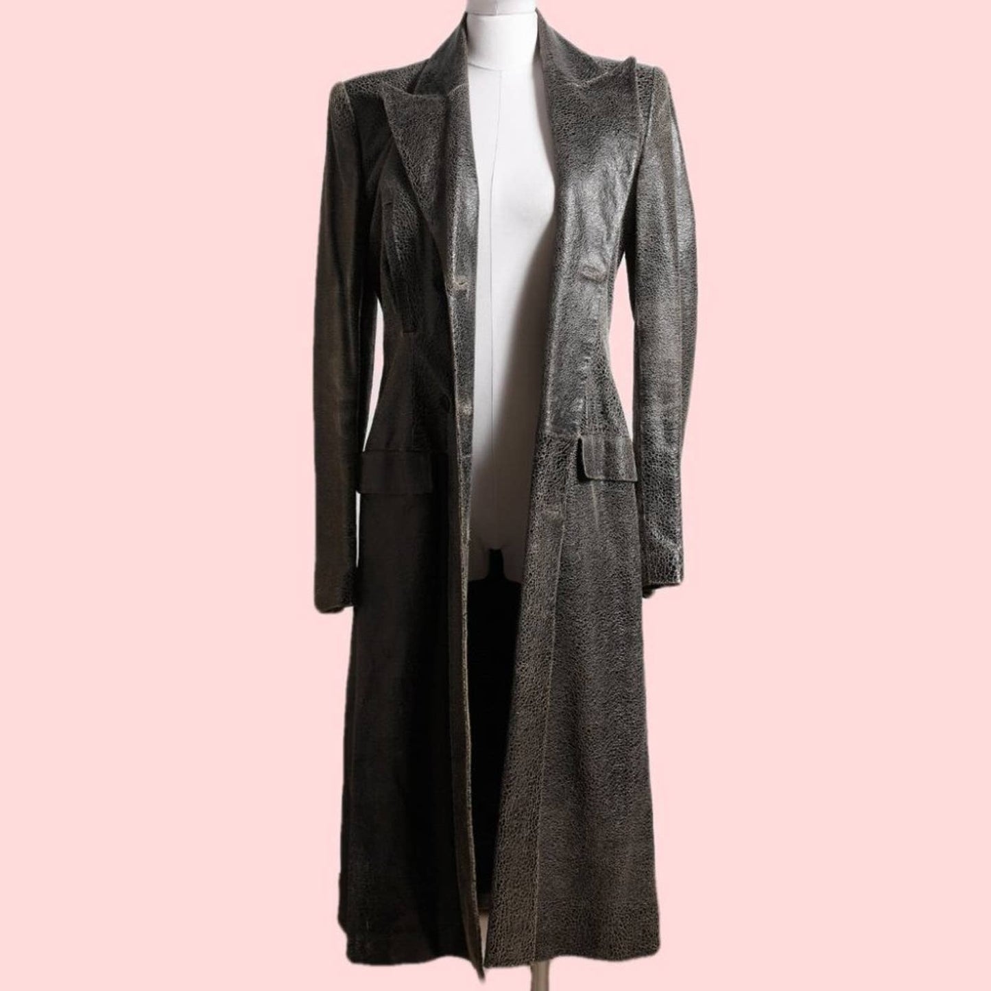 ALEXANDER MCQUEEN Vintage 1999 Long Leather Jacket