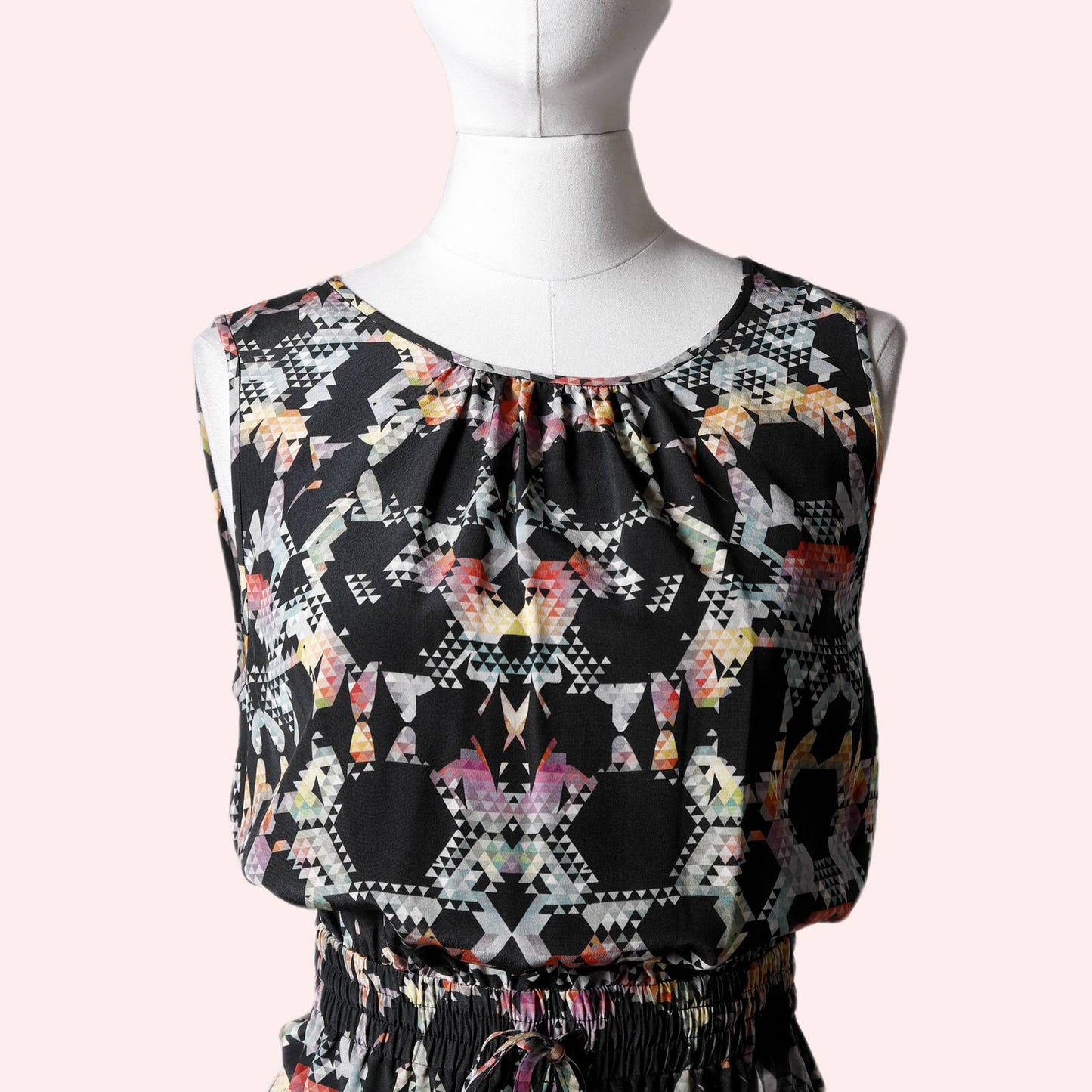 TIBI Silk Kaleidoscope Print Mini Dress