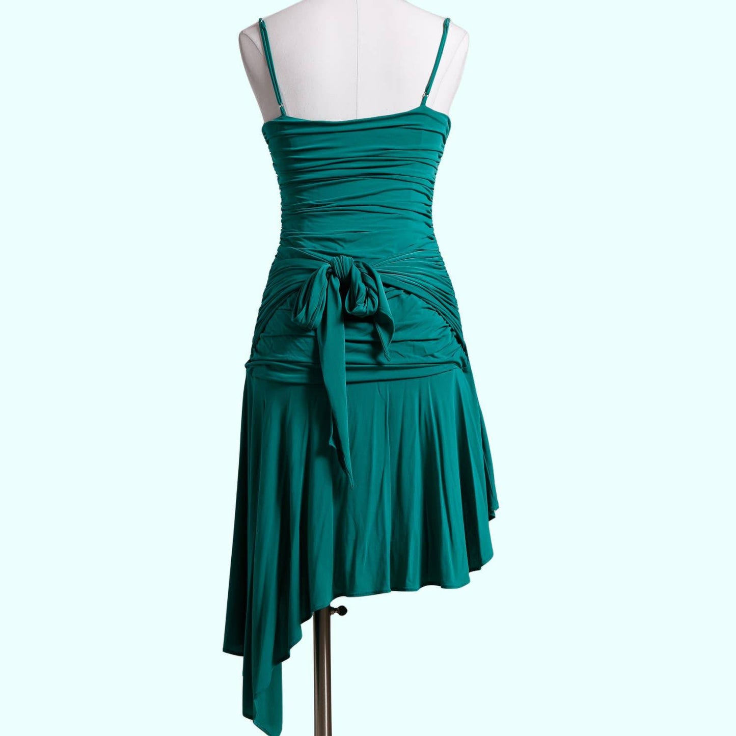 BCBGMAXAZRIA Turquoise Ruched Dress