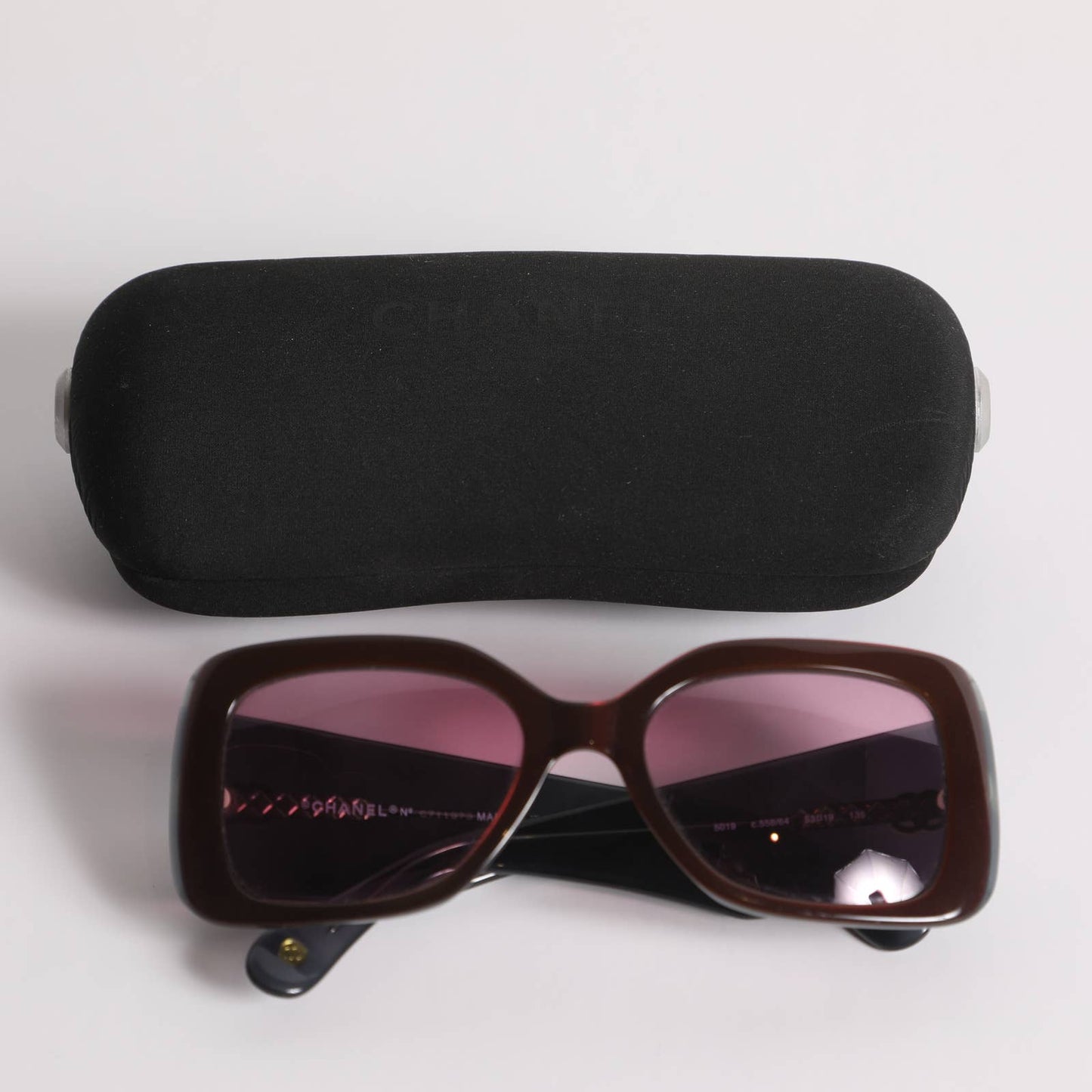 CHANEL Women's Sunglasses 5019 Quilted Pink Black Frames CC Logo