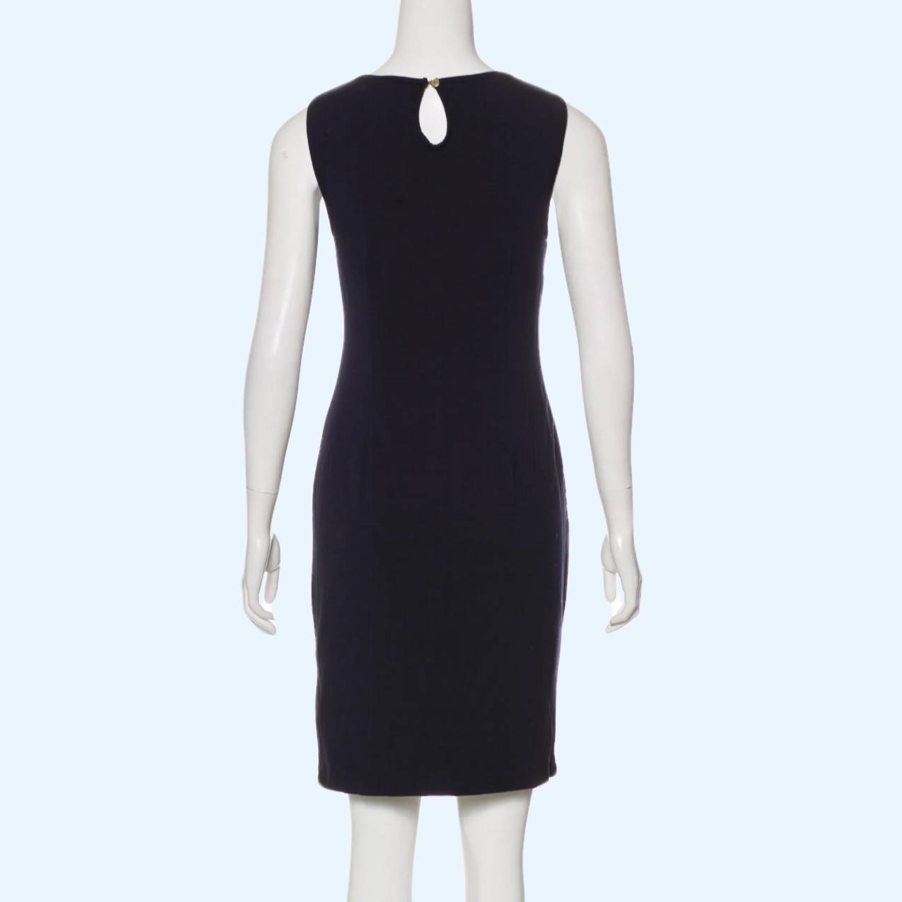 CARMEN MARC VALVO Black and Gold Embellished Sleeveless Tank Dress