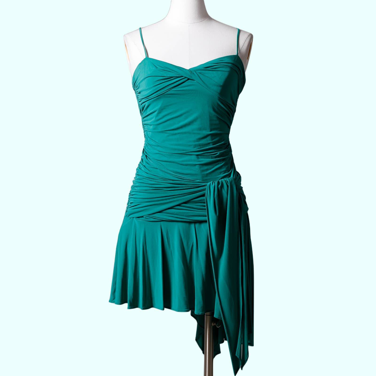 BCBGMAXAZRIA Turquoise Ruched Dress The Untitled Boutique BCBGMAXAZRIA Turquoise Ruched Dress The Untitled Boutique