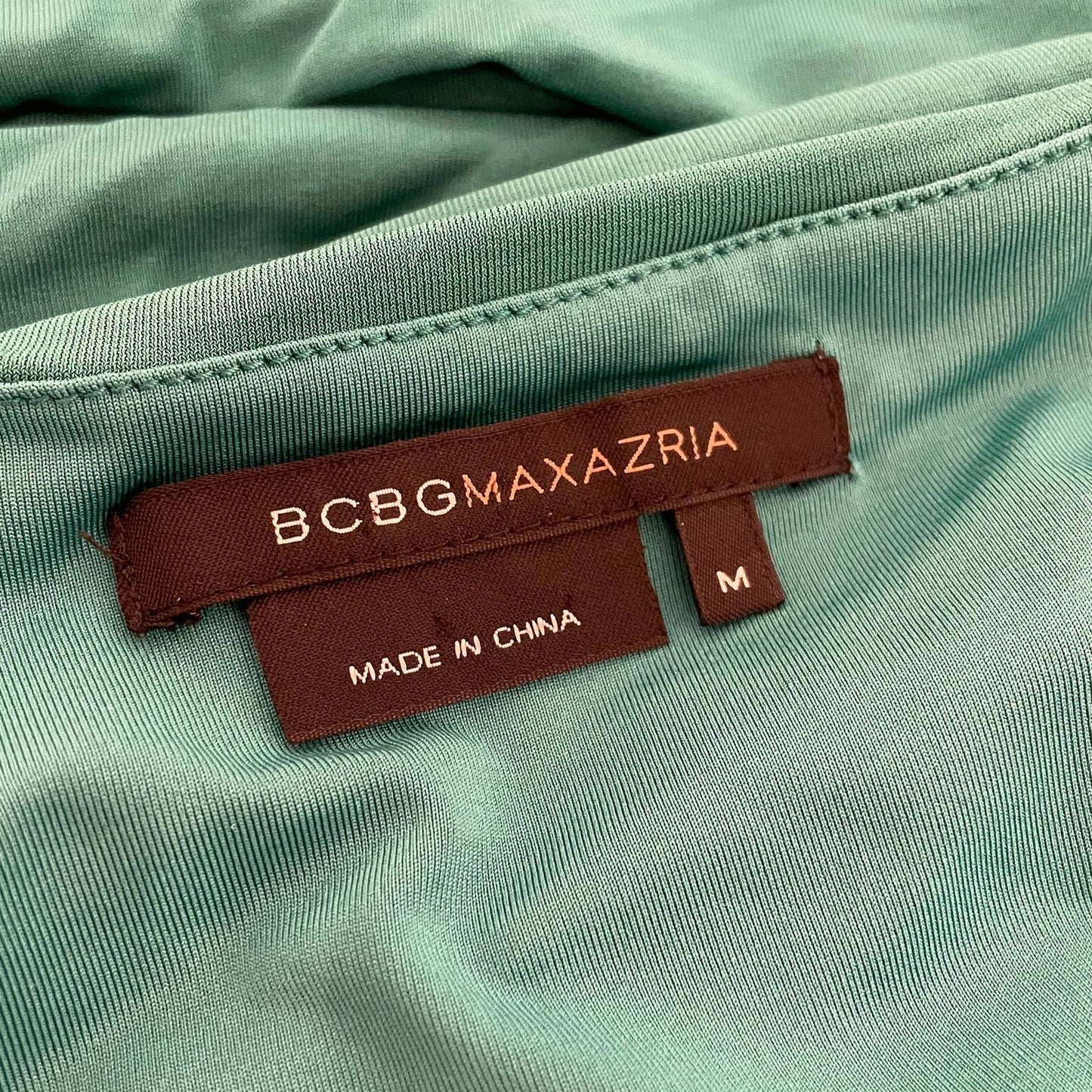 BCBGMAXAZRIA Turquoise Ruched Dress