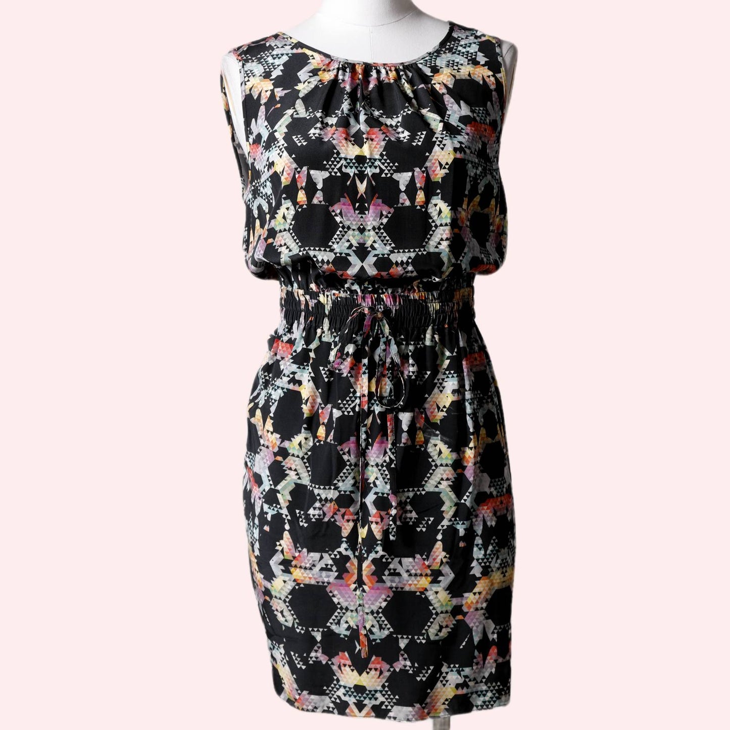TIBI Silk Kaleidoscope Print Mini Dress