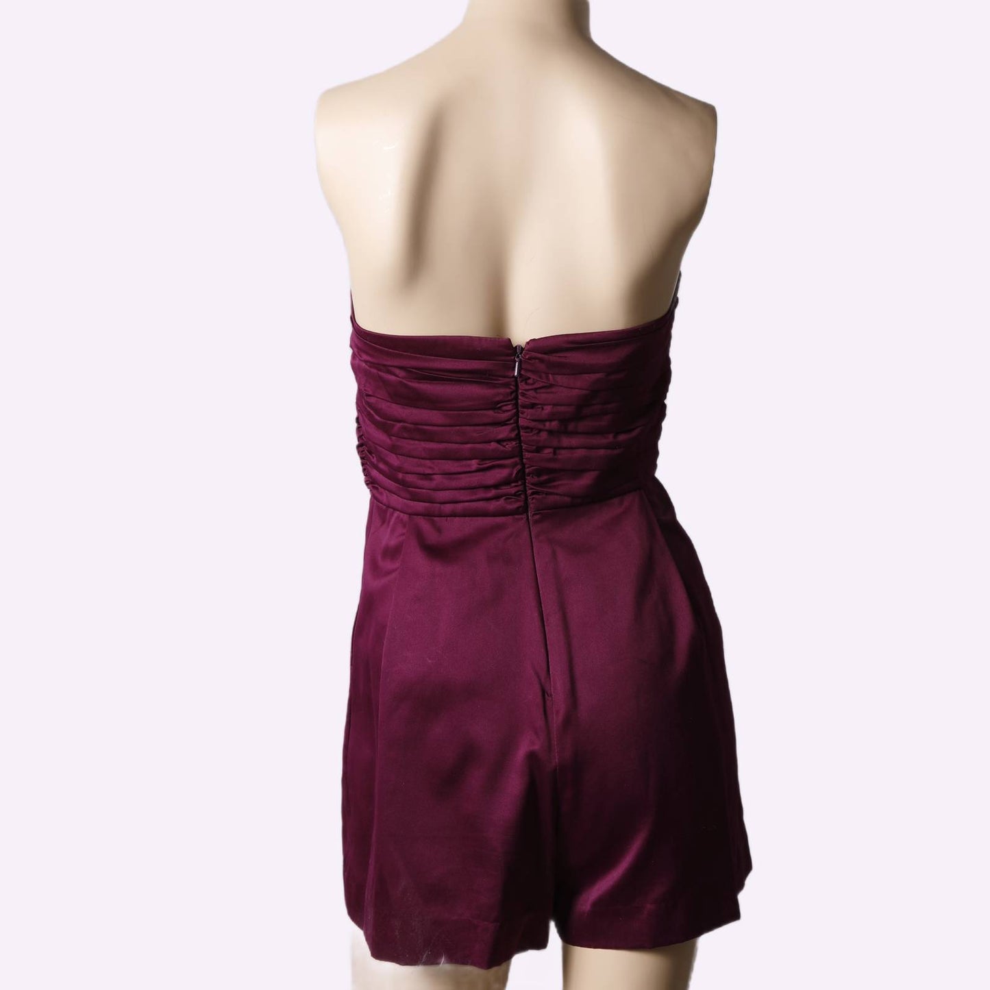 TOPSHOP Vintage Burgundy Strapless Romper