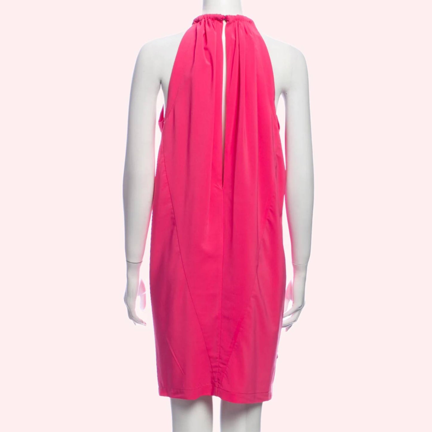 ROBERT RODRIGUEZ Pink Embellished Halter Dress