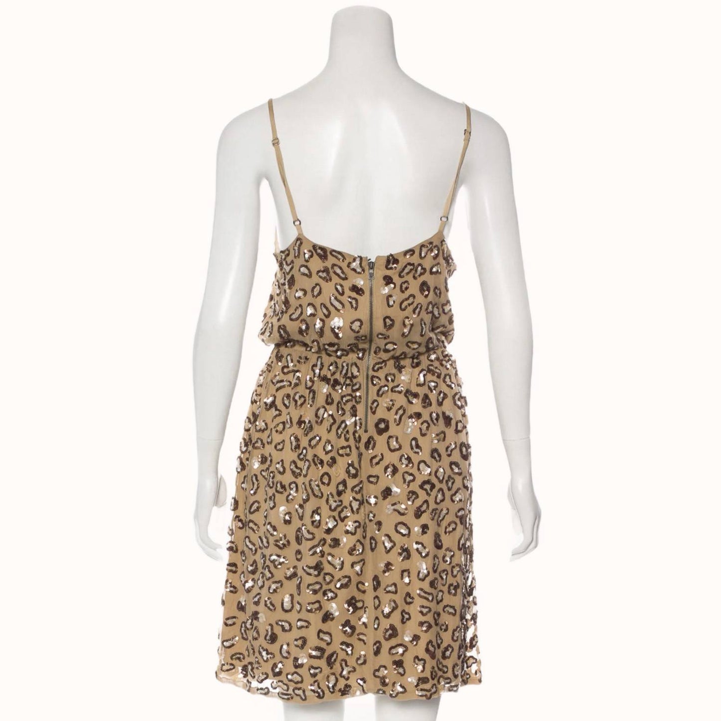 ALICE + OLIVIA Animal Printed Sequin Cocktail Dress