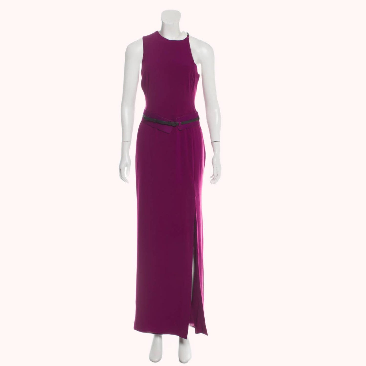 HALSTON HERITAGE Magenta Sleeveless Maxi Dress