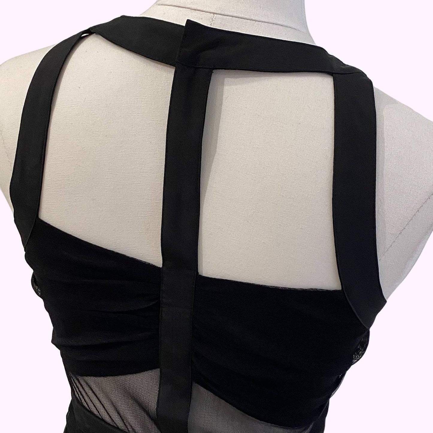 LOVEY DOVEY Black Bodycon Cut Out Dress with Mesh Details