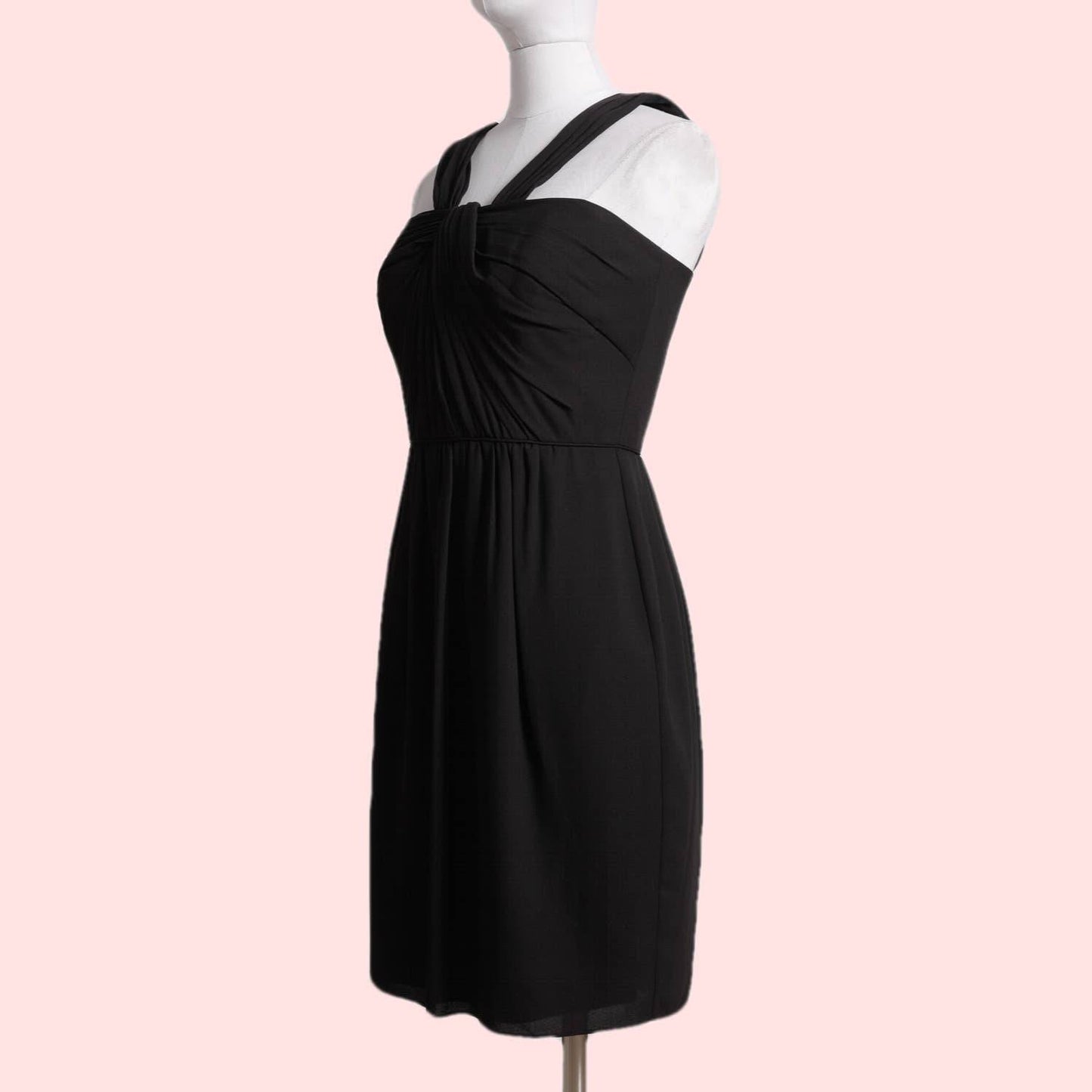 SHOSHANNA Black Dress with Pleated Details