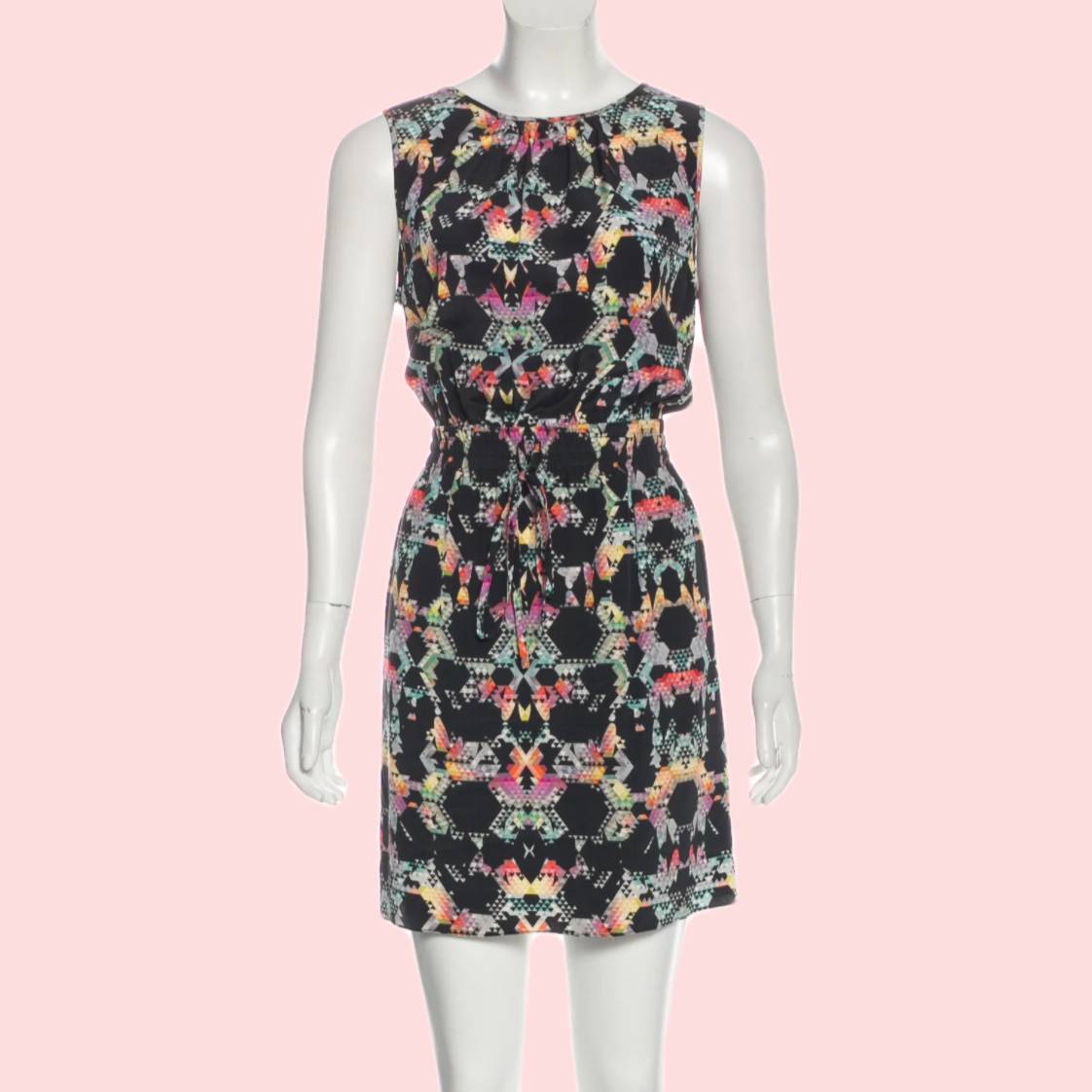 tibi printed silk dress TIBI Silk Kaleidoscope Print Mini Dress