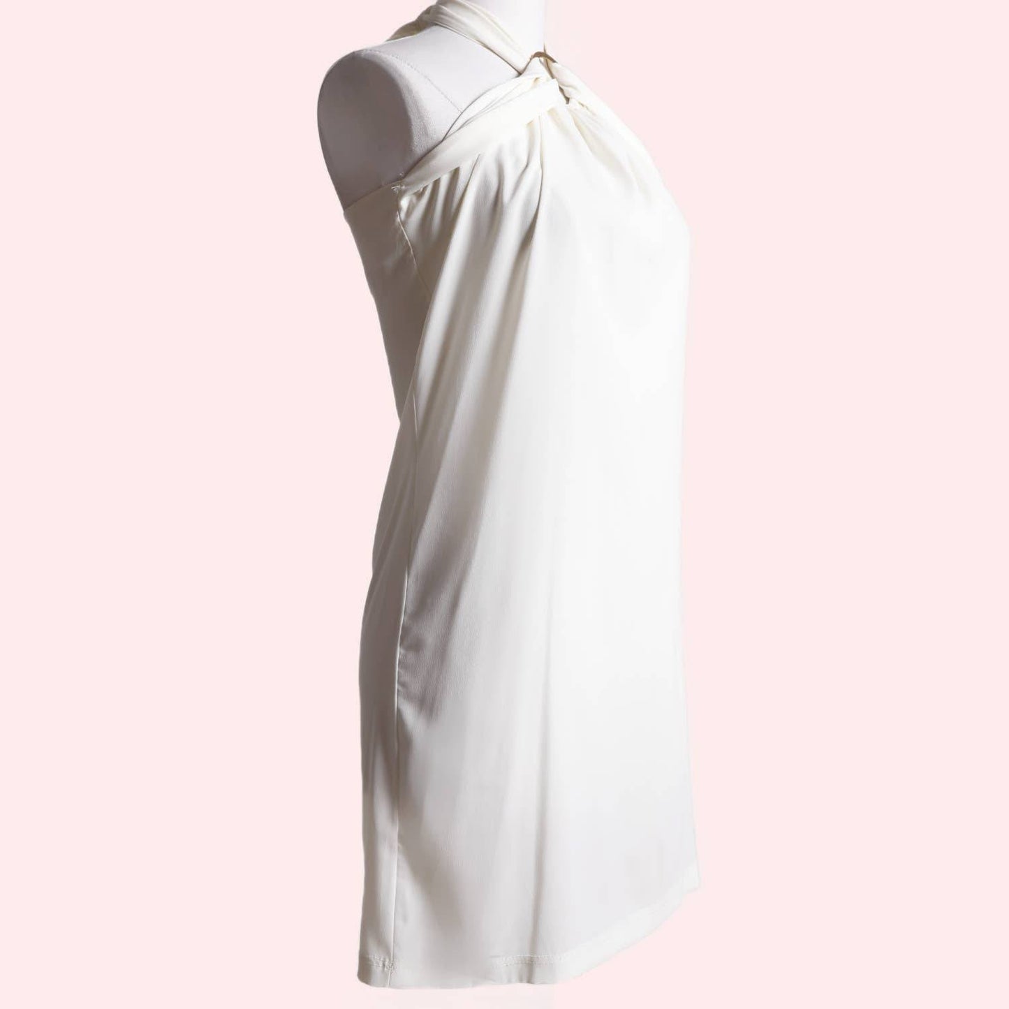 ADELE FADO White Halter Mini Dress