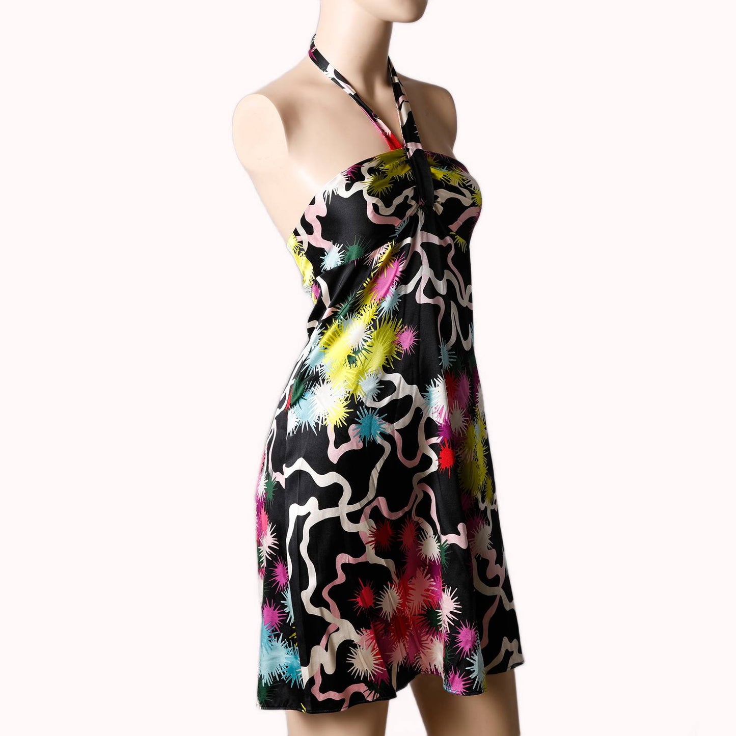 TRINA TURK Strapless Printed Silk Dress