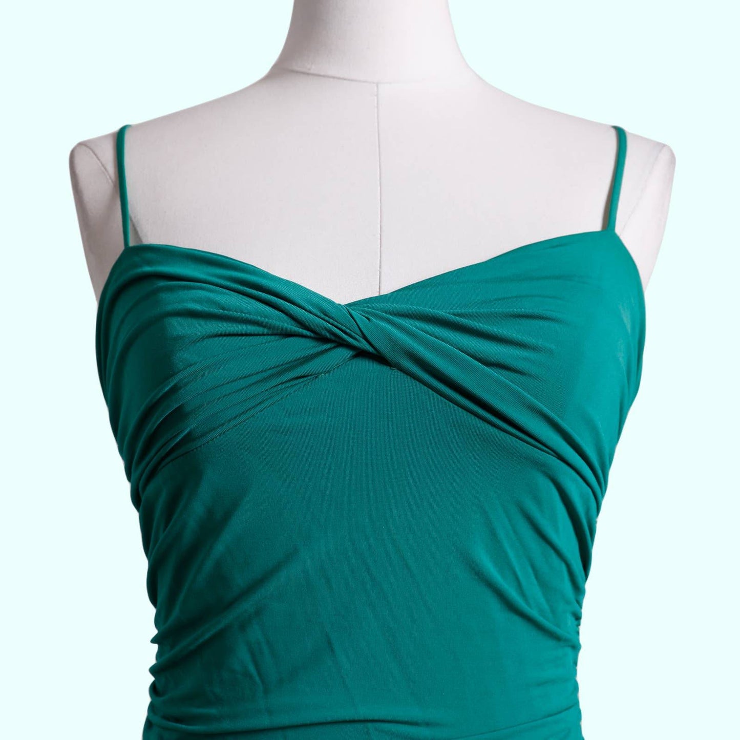 BCBGMAXAZRIA Turquoise Ruched Dress