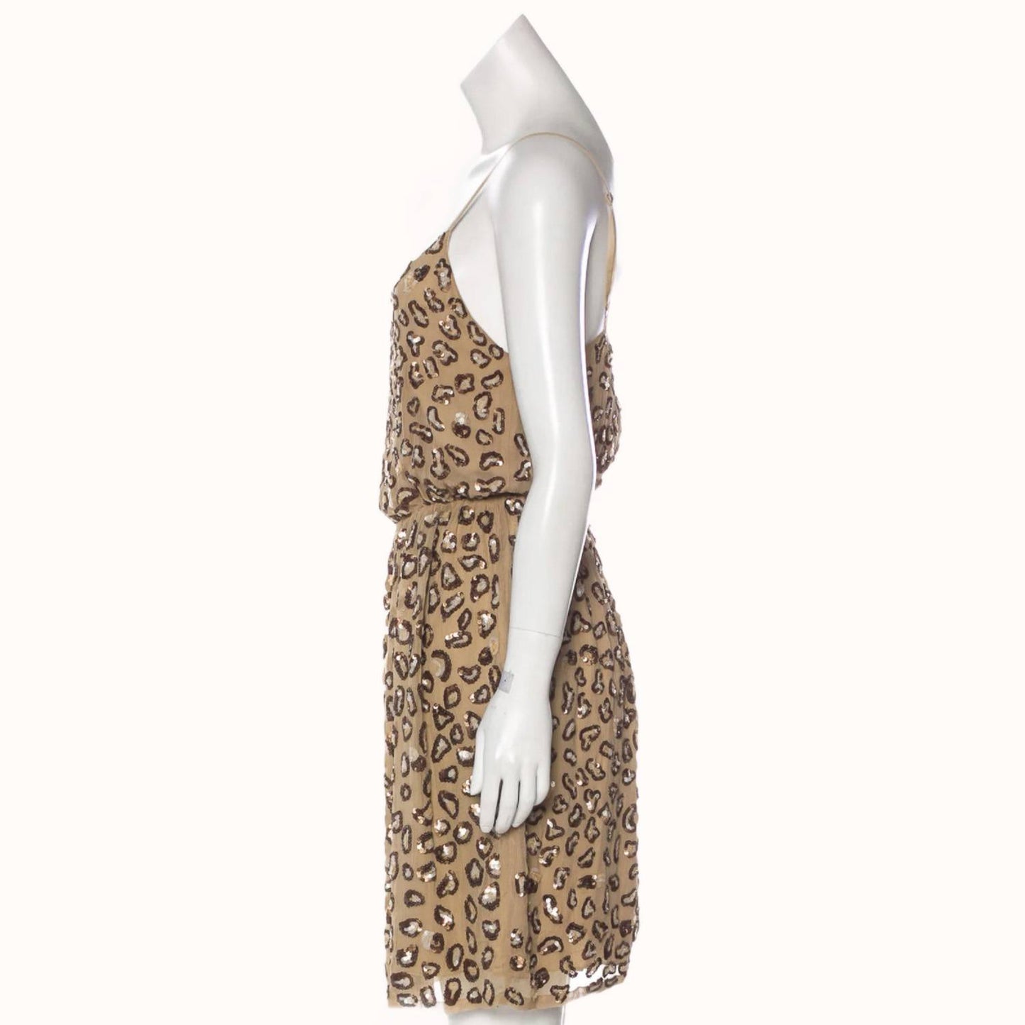 ALICE + OLIVIA Animal Printed Sequin Cocktail Dress