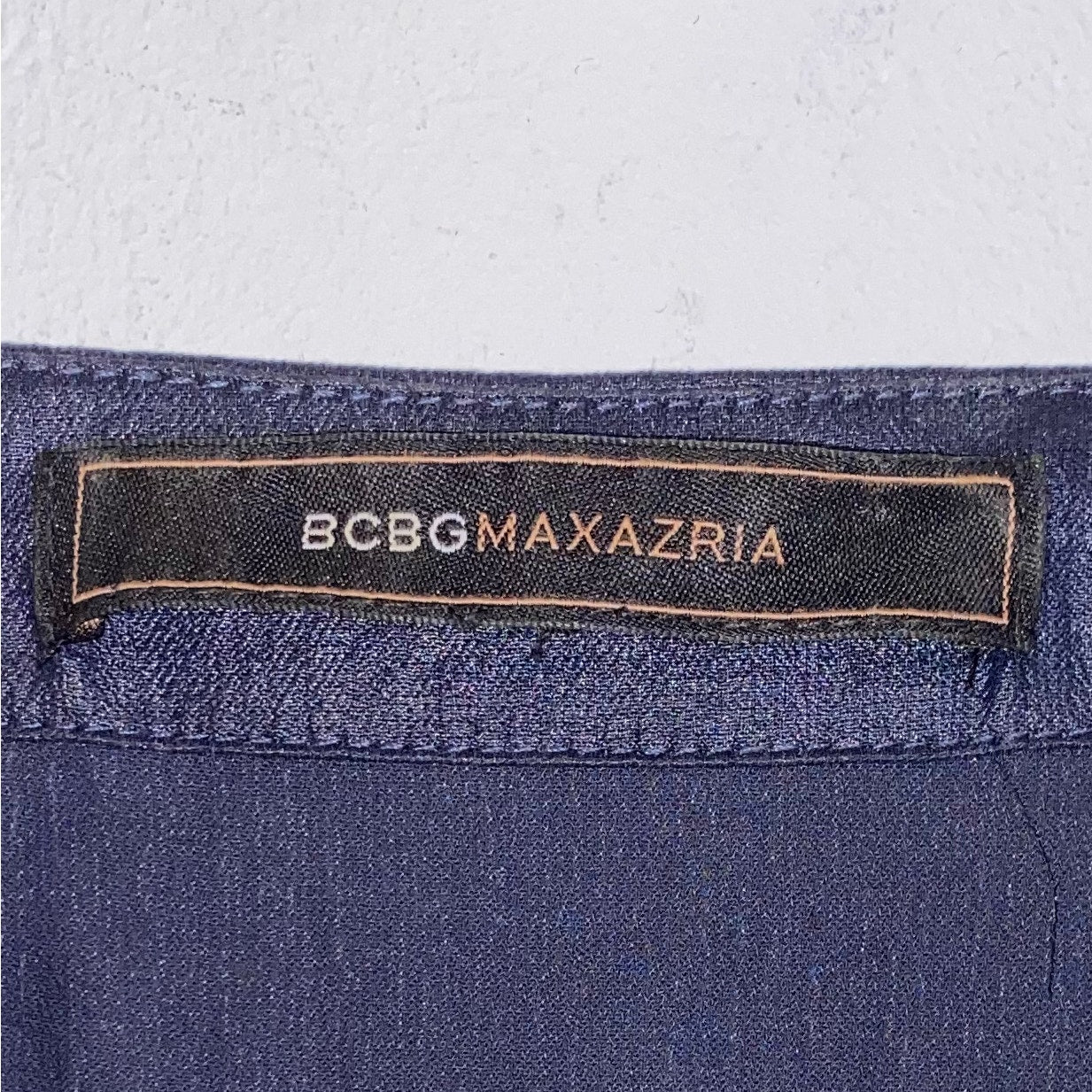 BCBGMAXAZRIA Blue Draped Short Sleeve Vintage Y2K Dress