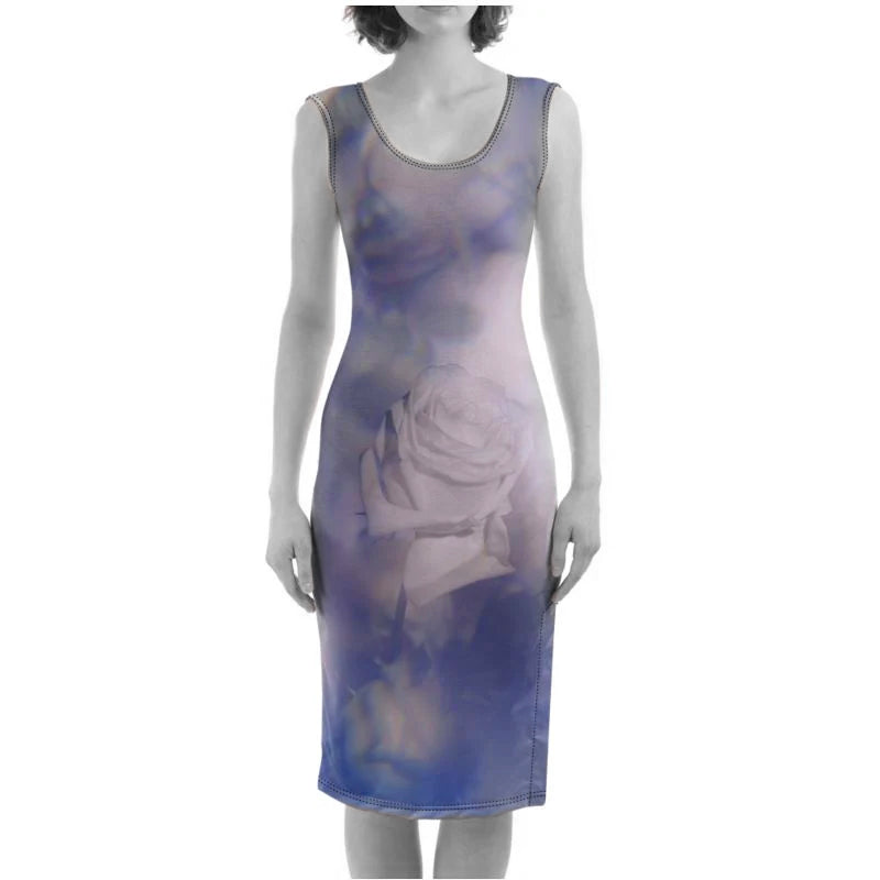 UNTITLED x Indira Cesarine "Les Roses Violettes" Bodycon Dress - Limited Edition