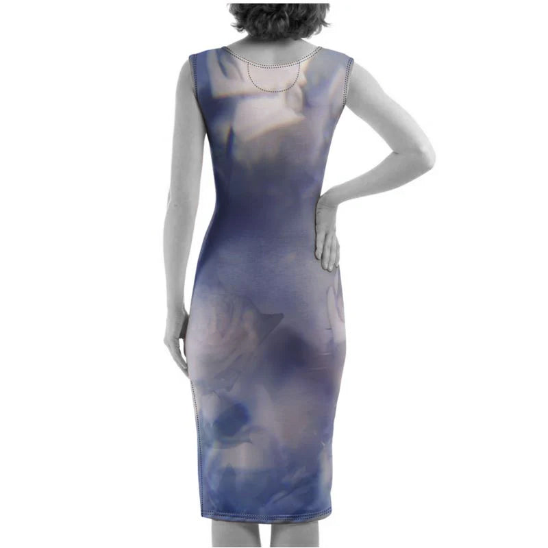 UNTITLED x Indira Cesarine "Les Roses Violettes" Bodycon Dress - Limited Edition