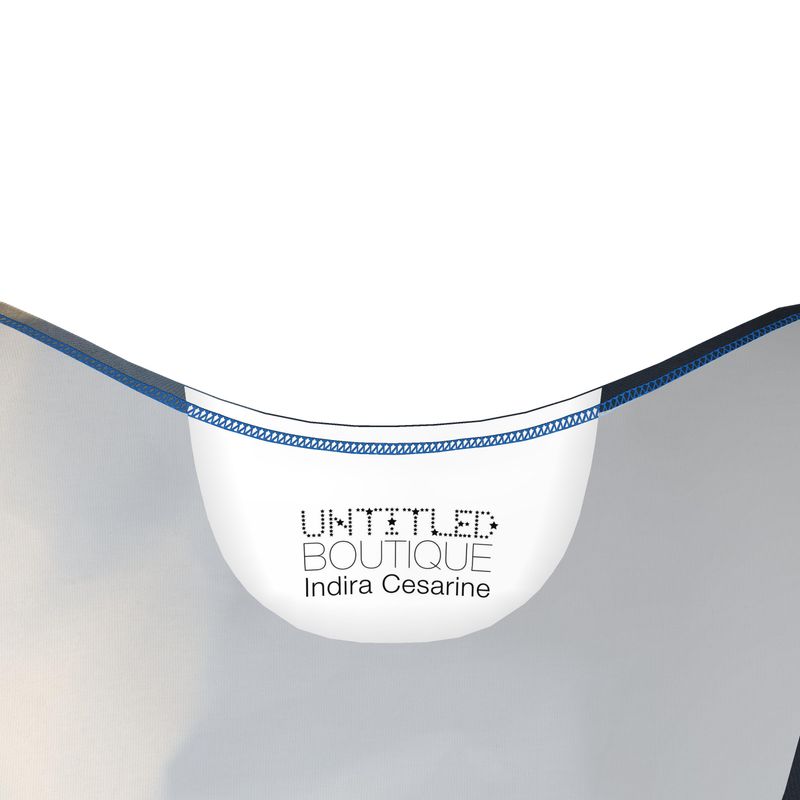UNTITLED x Indira Cesarine Blue Flowers Bodycon Dress