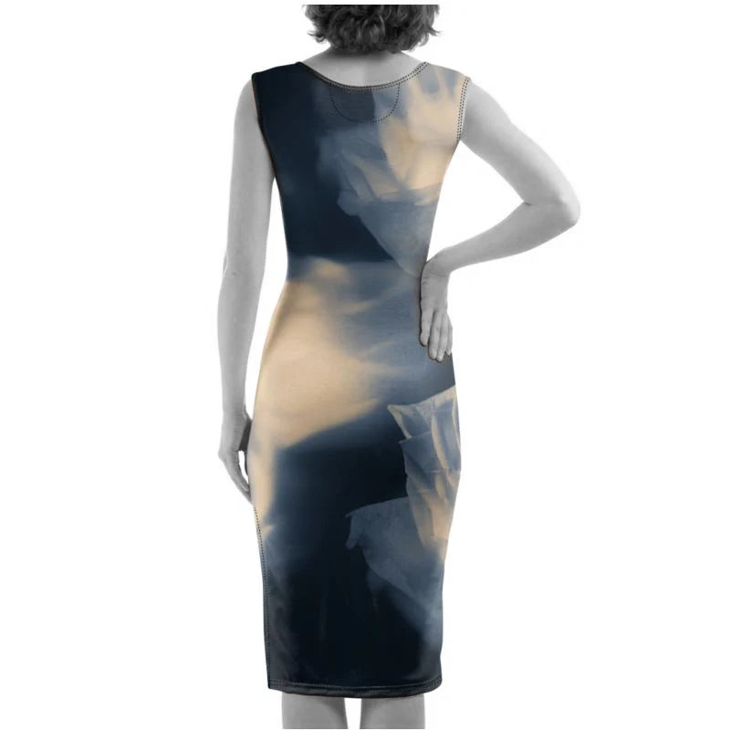 UNTITLED x Indira Cesarine "Rêver des Roses Bleues" Bodycon Dress - Limited Edition