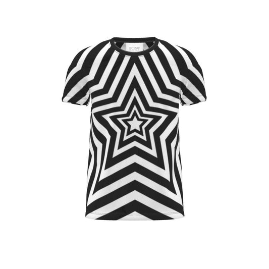 UNTITLED BOUTIQUE Black and White Jersey Star T-Shirt - Limited Edition