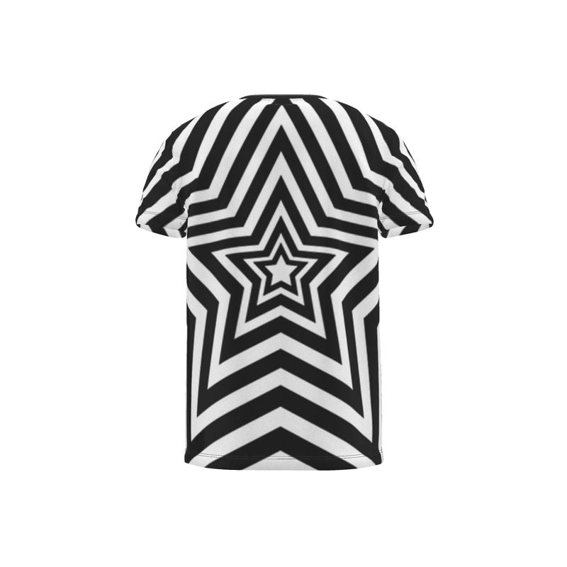 UNTITLED BOUTIQUE Black and White Jersey Star T-Shirt - Limited Edition