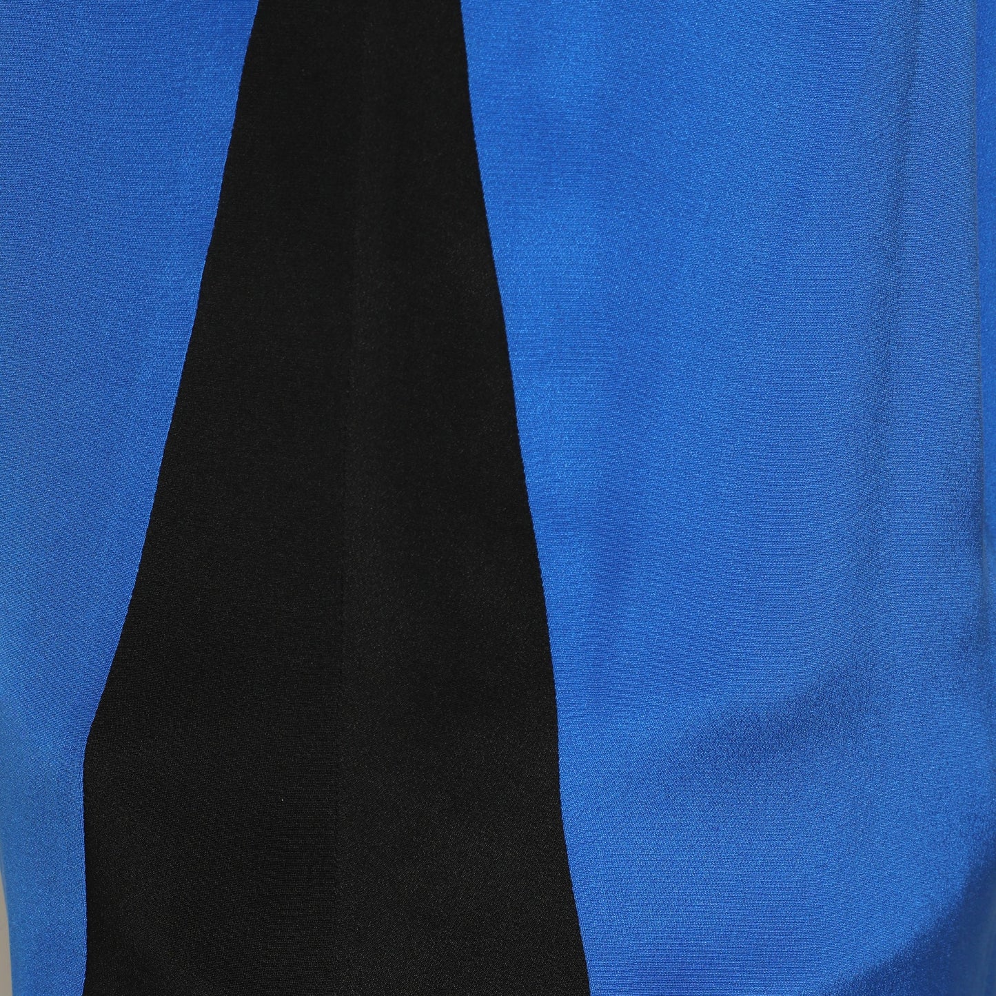 JAY GODFREY Blue and Black Colorblock Silk Halter Mini Dress