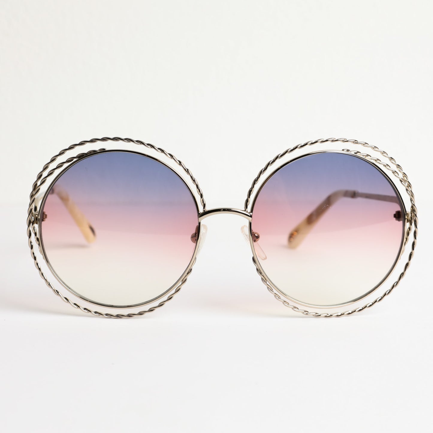 CHLOÉ Carlina Torsade Oversized Round Sunglasses