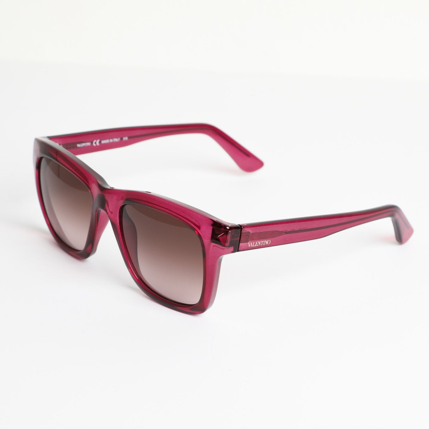 VALENTINO Garavani Red Wayfarer Gradient Rectangular Sunglasses