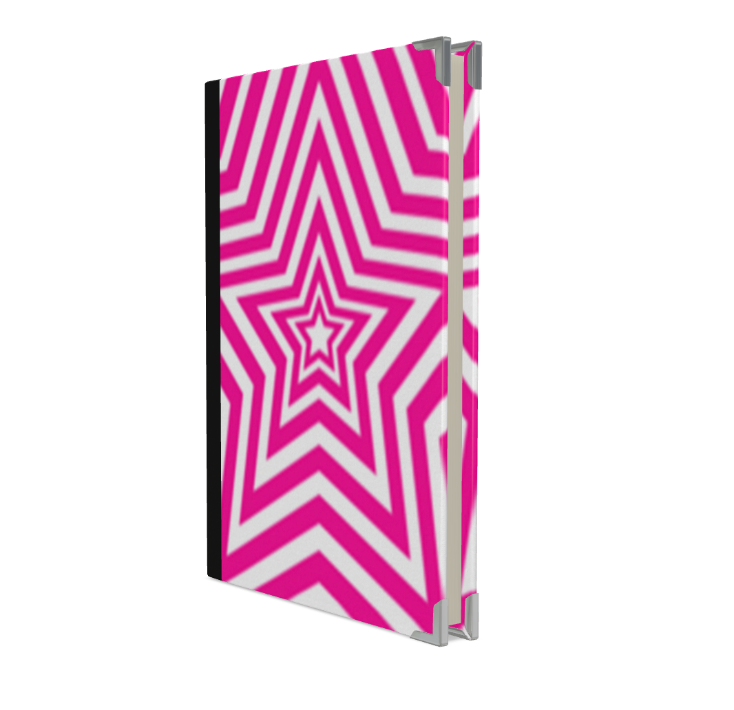 UNTITLED BOUTIQUE Pink and White Star Journal