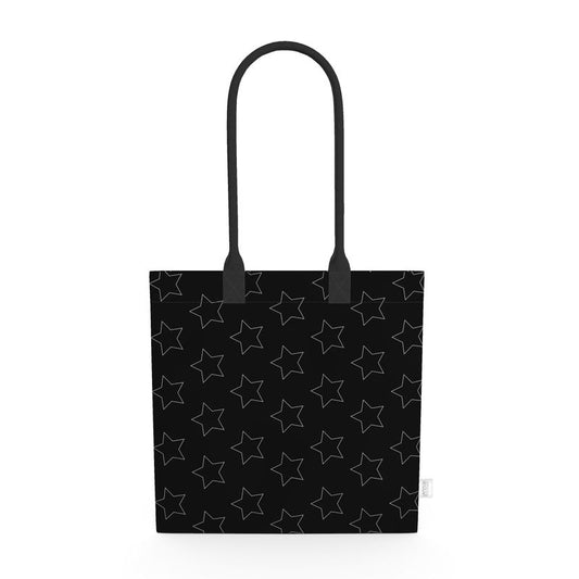 UNTITLED BOUTIQUE Black Canvas Star Tote Bag - Limited Edition